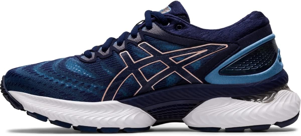 ASICS Women's Gel-Nimbus 22 Lite-Show Running Shoes 5 Wide Grey Floss/Peacoat