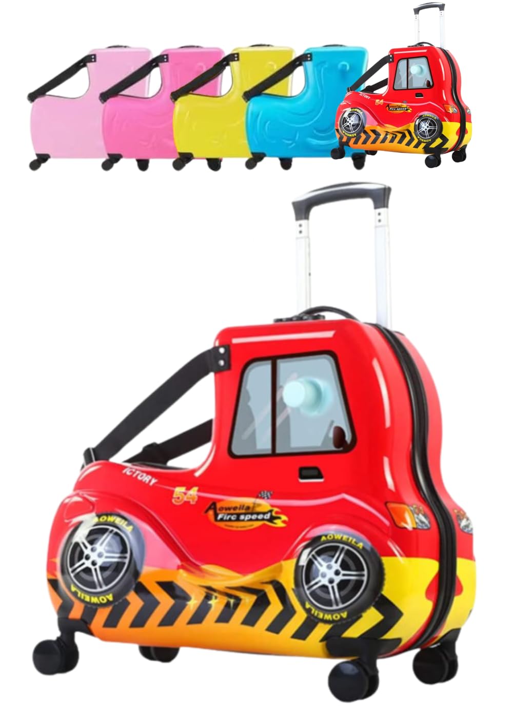 美品✨️ 子どもが乗れるキャリーケース ベビーピンク Mサイズ ダブルキャスター Amazon | [キッズトラベル] 【子連れ旅行に革命 折りたたみ