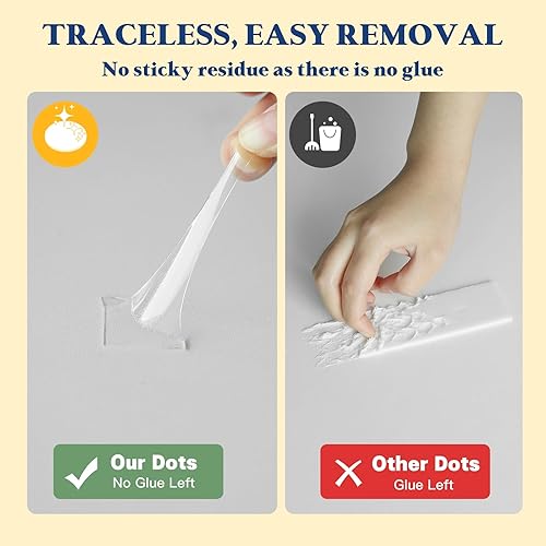 Miniatura 7 de Pegatina adhesiva de doble cara de 0.99 pulgadas, 75 piezas masilla de montaje extraíble, masilla adhesiva sin rastro, masilla adhesiva para colgar