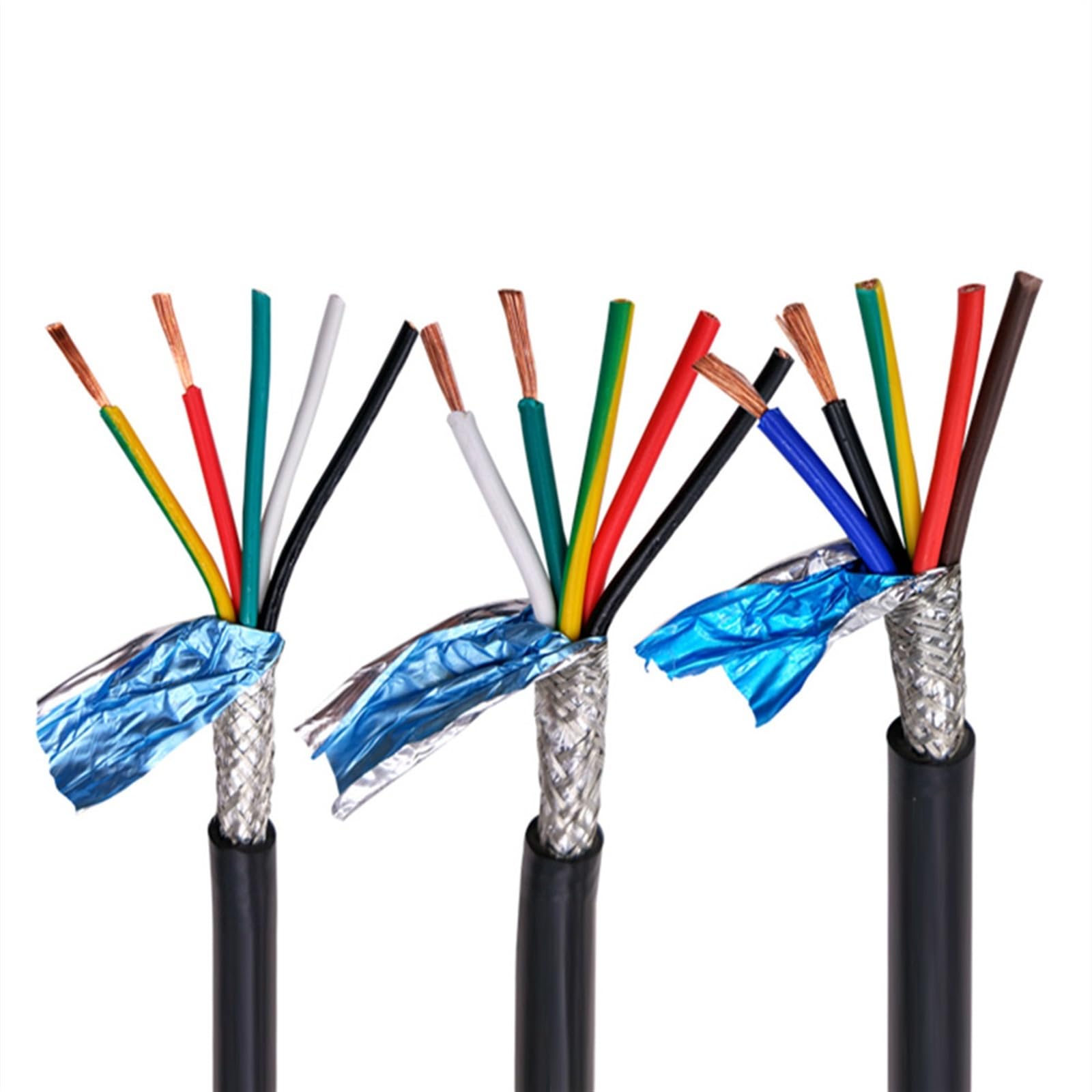 Cables de control apantallados, Telar antiinterferente del conector de cable blindado multinúcleo alambre 22AWG 0.3m m la señal control(10 cores 5 meters)