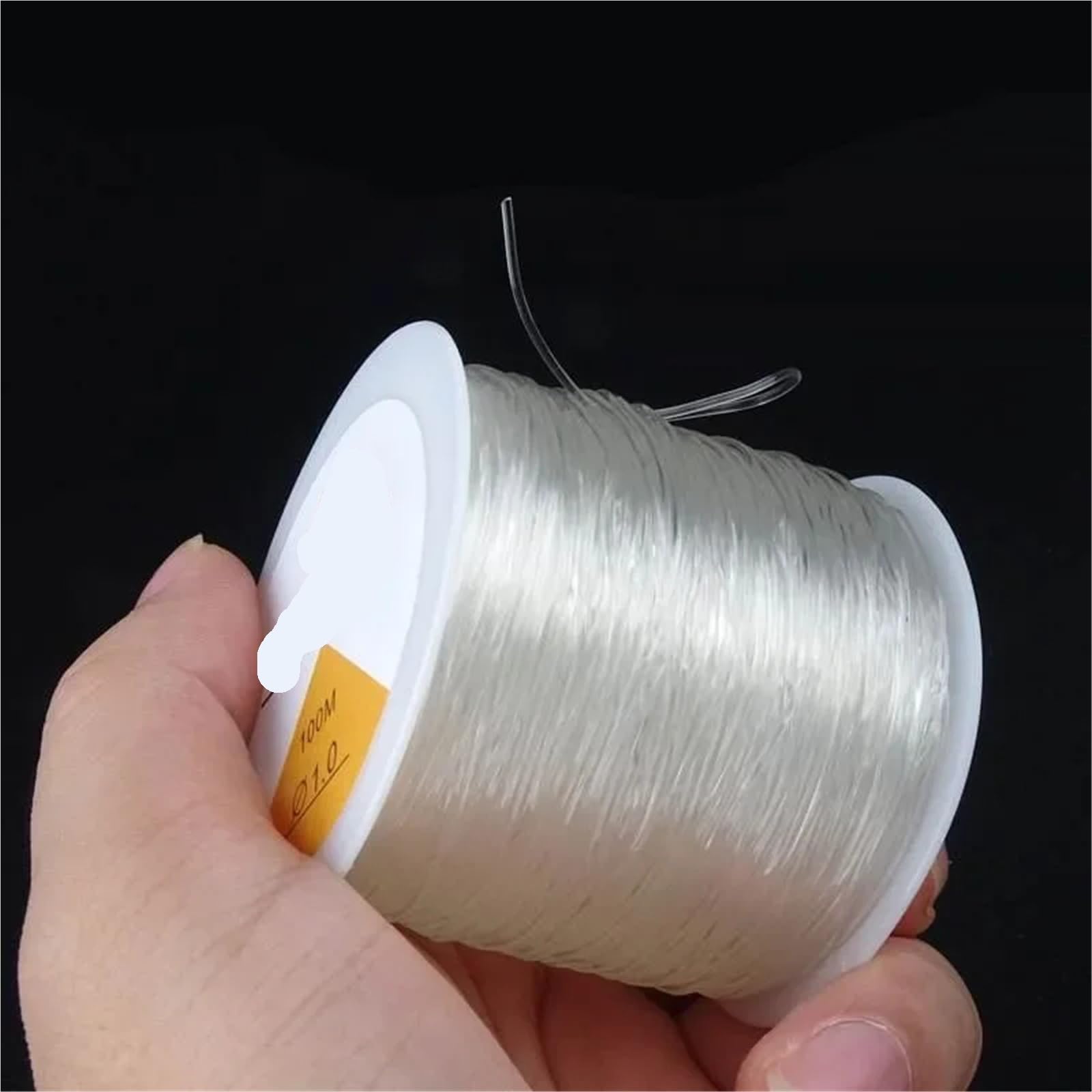 Band FüR ArmbäNder 500/100 m transparente, elastische Kristallschnur for die Schmuckherstellung (DIY-Armbänder, Halsketten, Accessoires)(0.7mm,500m(5 Rolls))