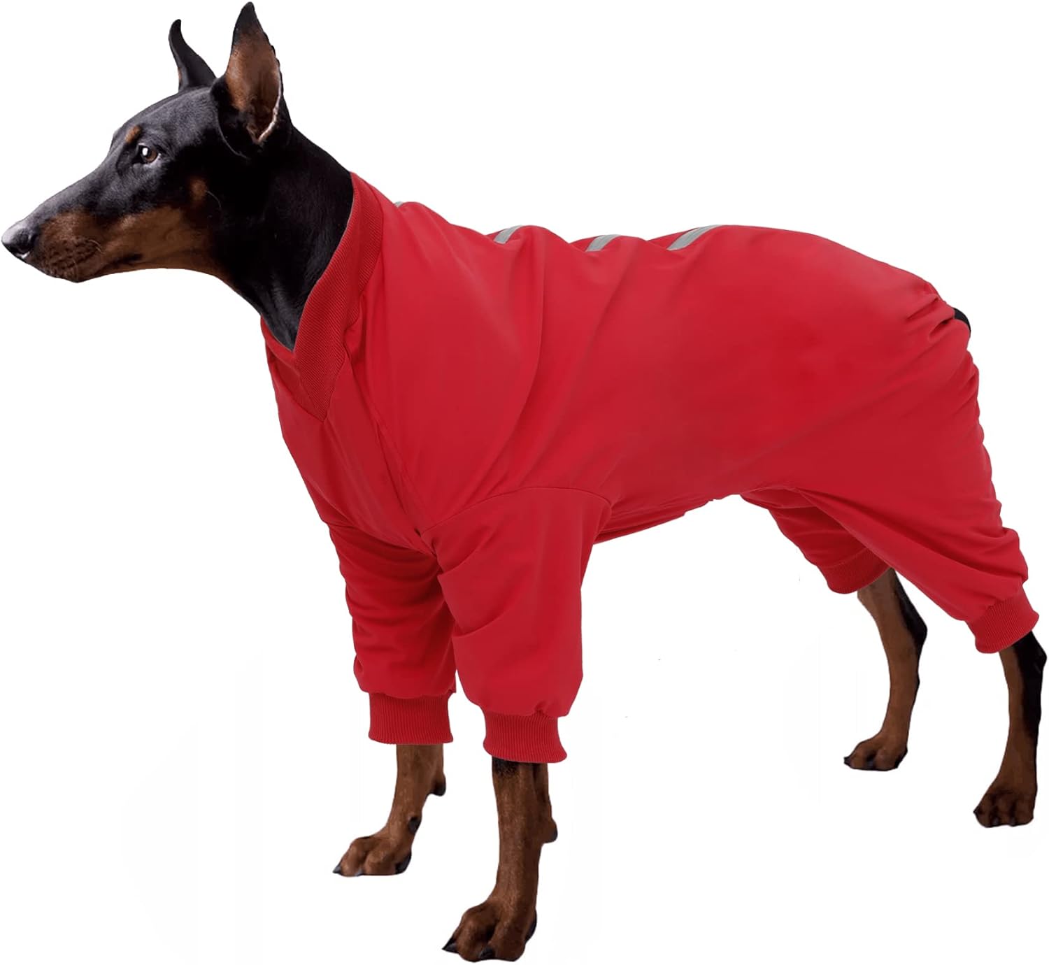 Winter Dog clothes Double Layer Dog Coat with Legs,Full coverage Jumpersuit with warm fleece