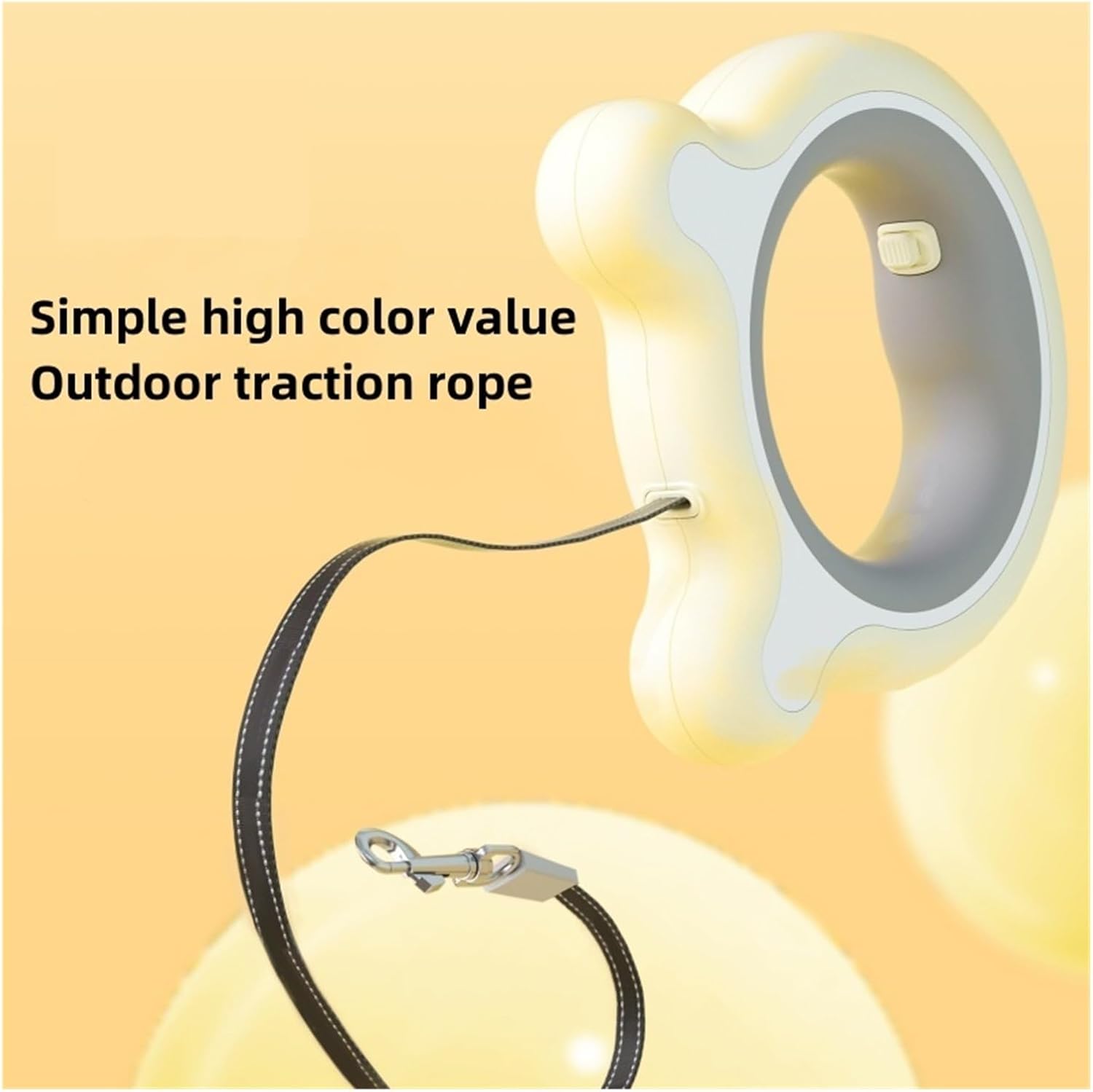 3M Pet Traction Rope Retractable Leash 90kg Pulling Force Dog Automatic Leashes Accessories，Compatible for Small Dogs(Yellow)
