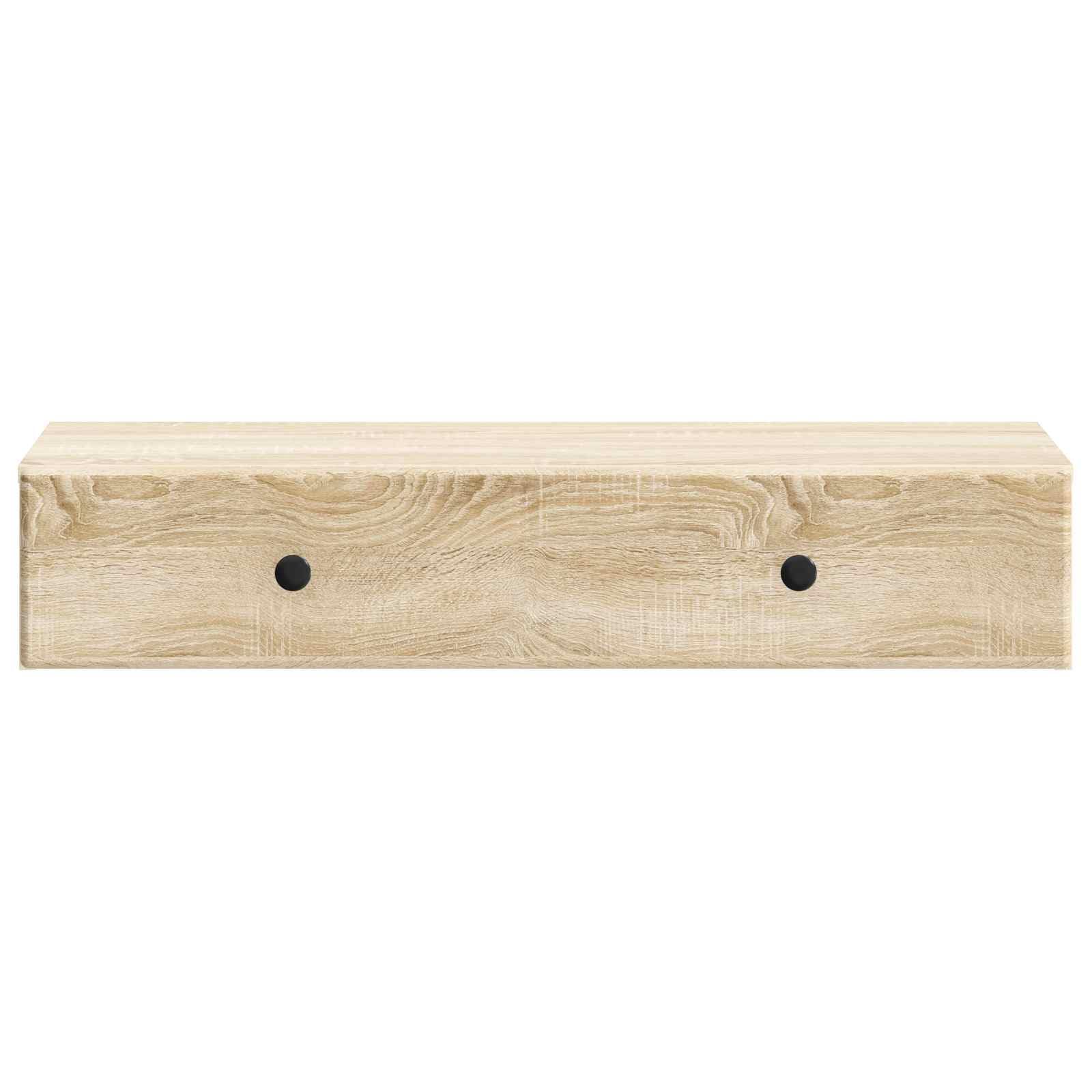 Tavolino a Parete Rovere Sonoma 87,5 x 34,5 x 17 cm con Cassetto
