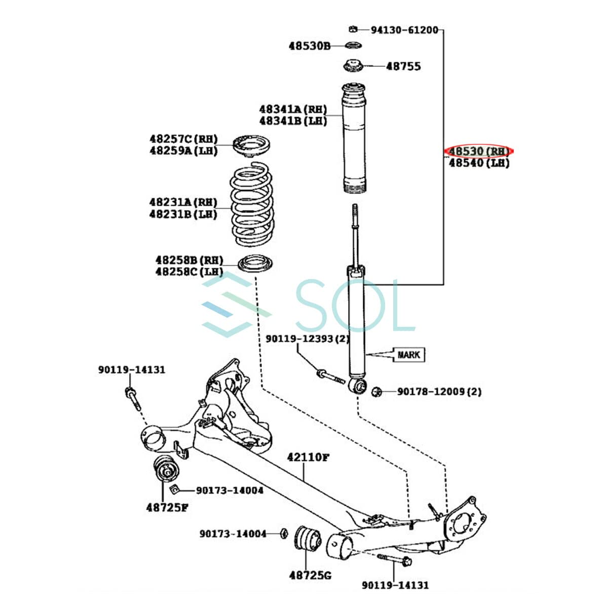 Amazon | 30系 プリウス ZVW30 全年式対応 リア ショック