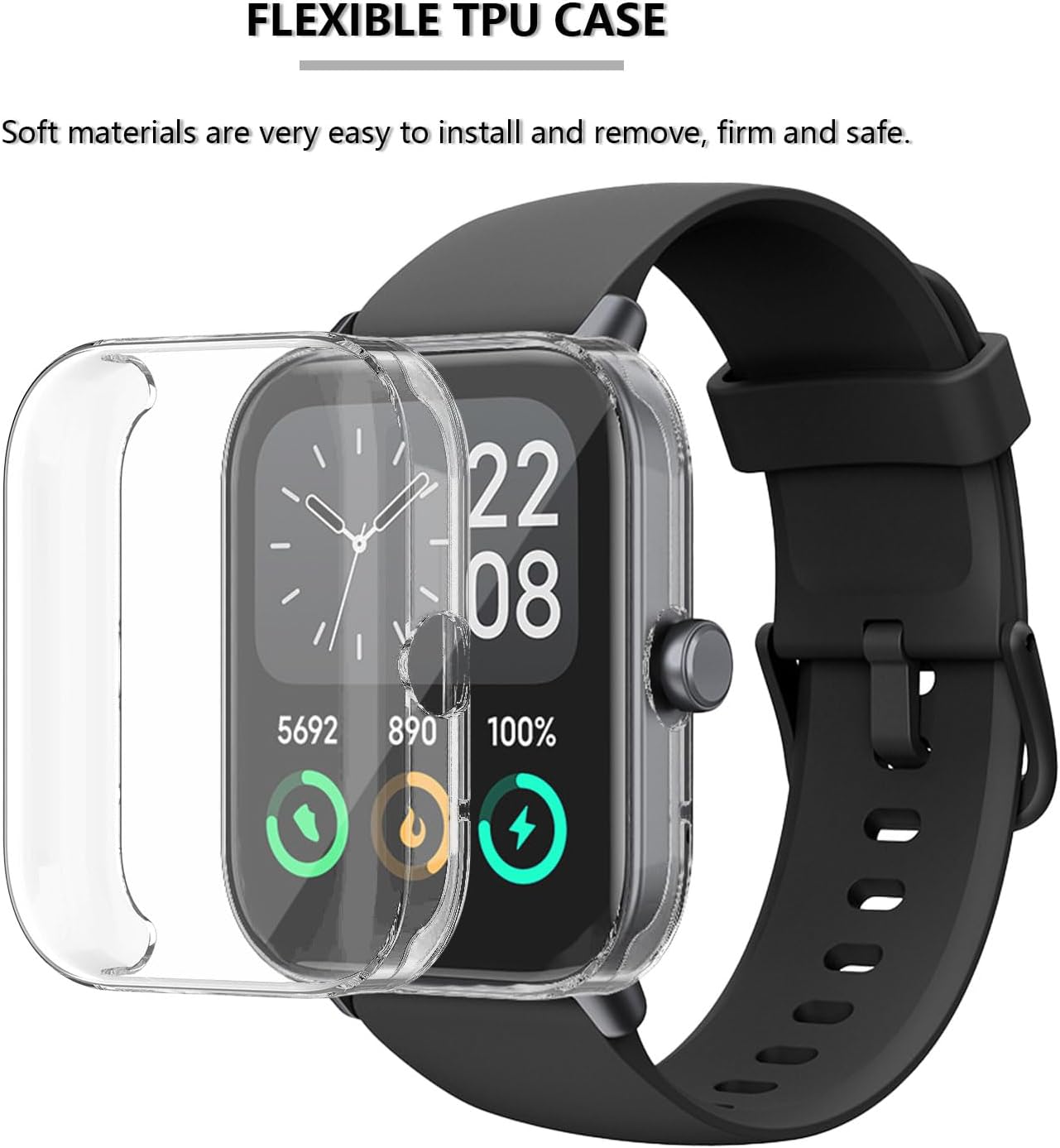 [2 Pack] Screen Protector Compatible with IDW19 (MILOUZ/ENOMIR/Tensky/Fitpolo/Yoever) & Amzhero Runfit 2 Case, Soft TPU Plated Case Screen Full Cover Bumper Compatible for IDW19