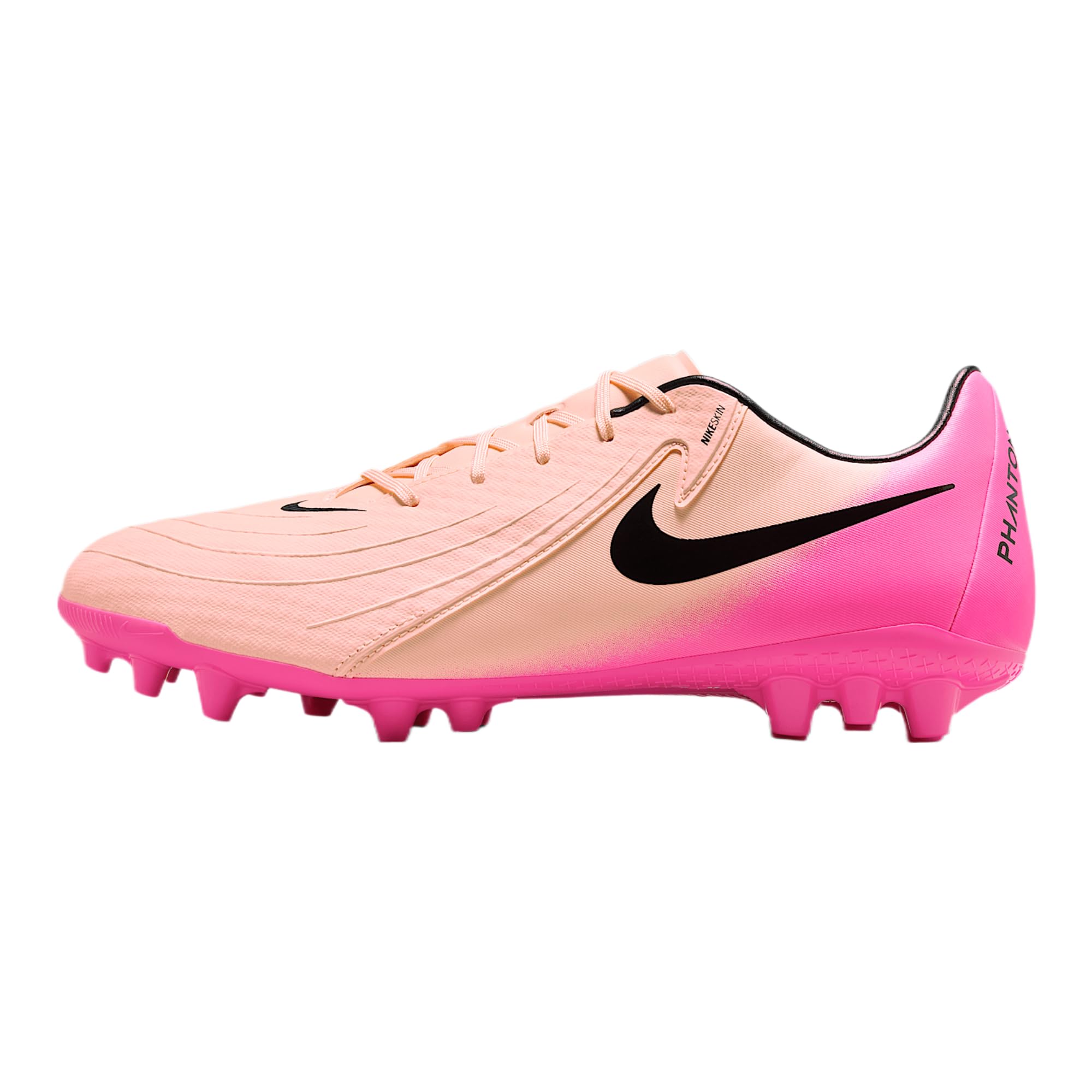 Nike Phantom GX 2 Academy AG Low-Top Soccer Cleats (FJ2552-800, Crimson Tint/Pink Blast/Black) Size 10.5
