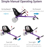 Vista 4 de Accesorio de asiento para aeropatineta para aeropatineta de 6.5 a 10 pulgadas, kit de conversión de buggy go kart, accesorio para scooter
