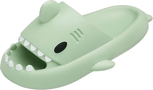 Vista 7 de Sandalias de tiburón para hombre y mujer, novedosas sandalias de verano con punta abierta, antideslizantes, para playa, piscina, ducha con suela