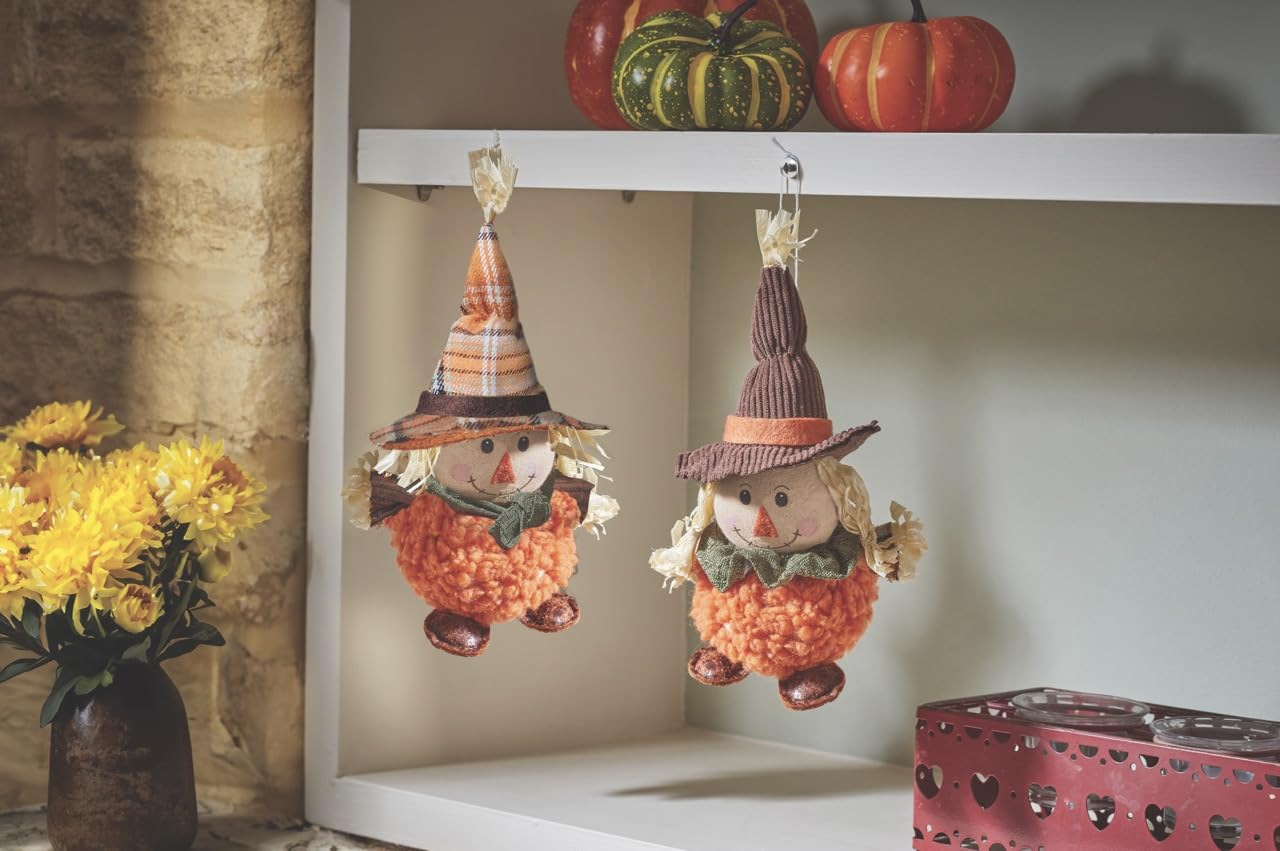 Smart Garden Decorative Hanging Plush Scarecrow Pendant 17cm Autumnal Themed Decoration Mr Scarecrow Autumn Decoration