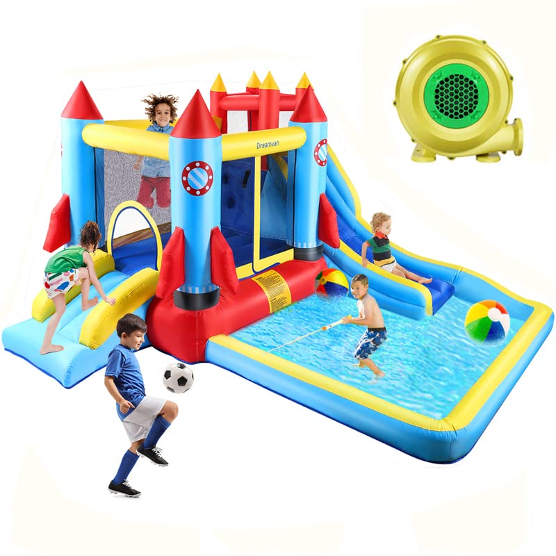 Buy AKEYDIY Bounce House with Blower Giant Inflatable Slide Bouncy