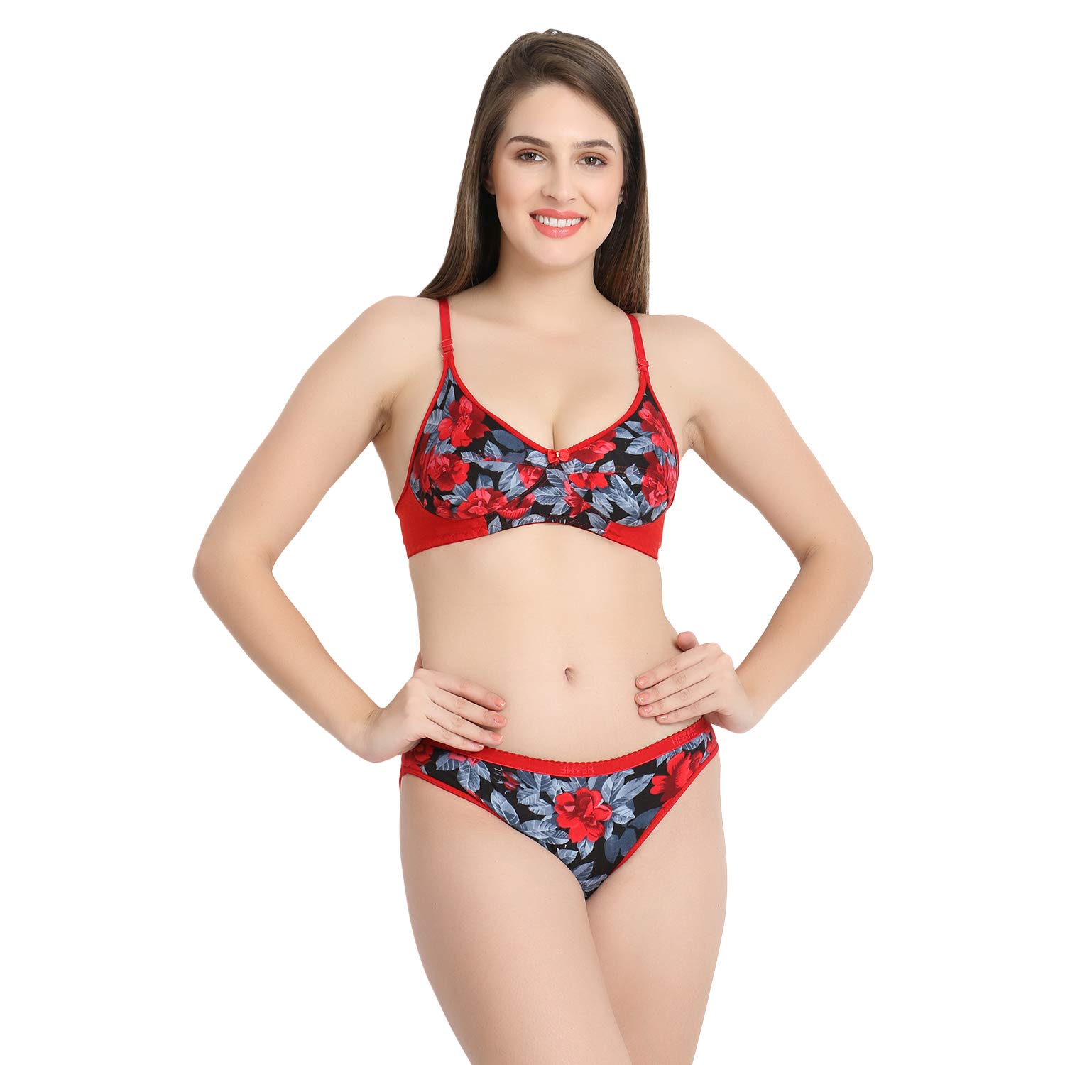 flower print lingerie sets pack of 1