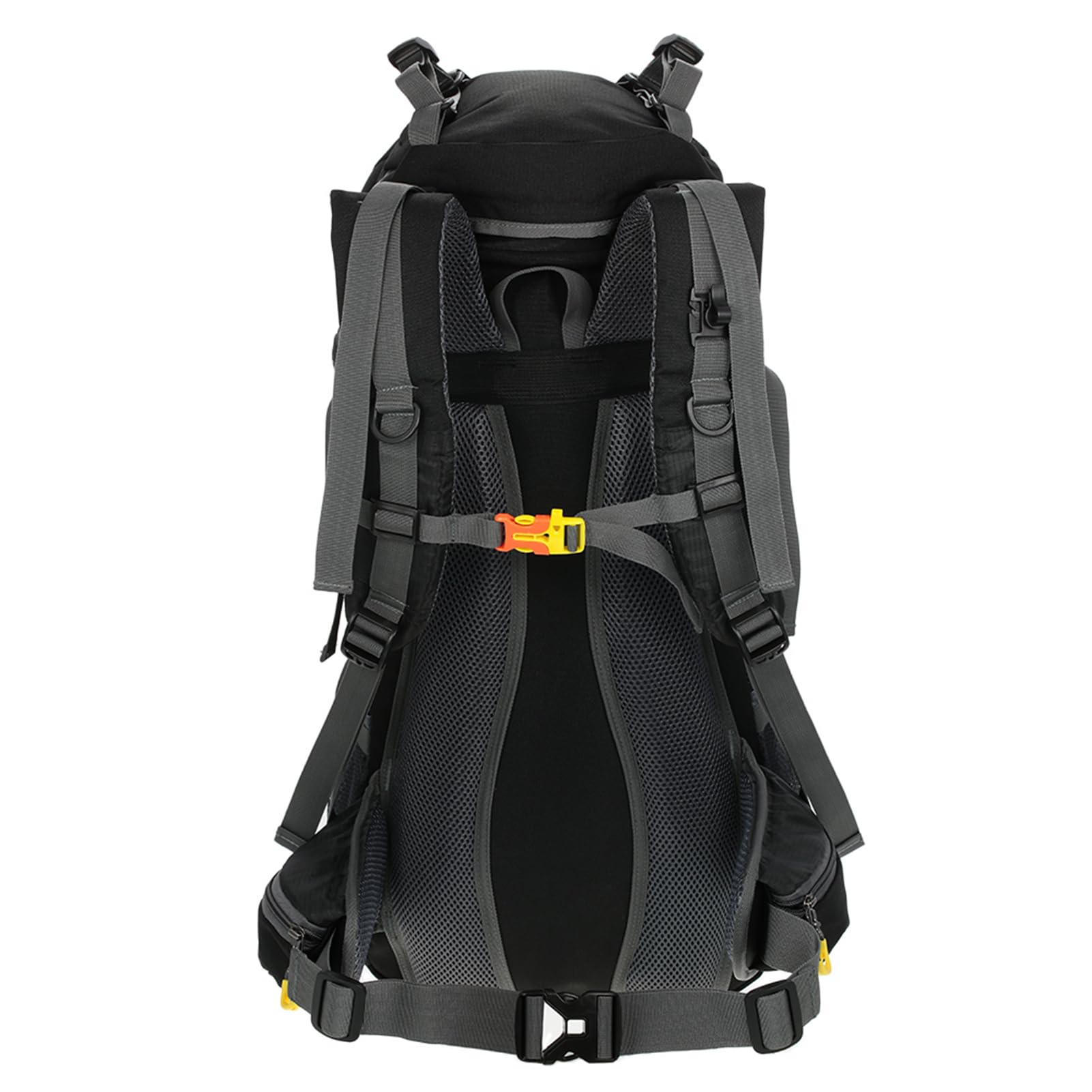50L Wasserabweisender Kletterrucksack für Camping, mit Regenschutz, Unisex, Schwarz, 60 X 30 X 20 Cm