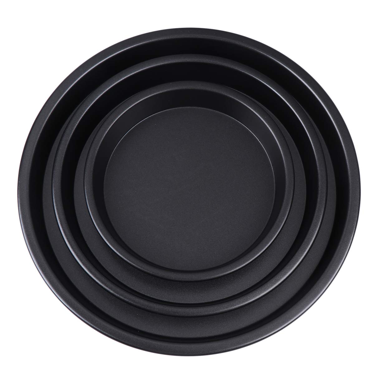 Cabilock 3pcs Non-stick Baking Mold for Oven and Microwave Includes and Cake Pans for Baking Cakes Puddings and More Black Bakeware