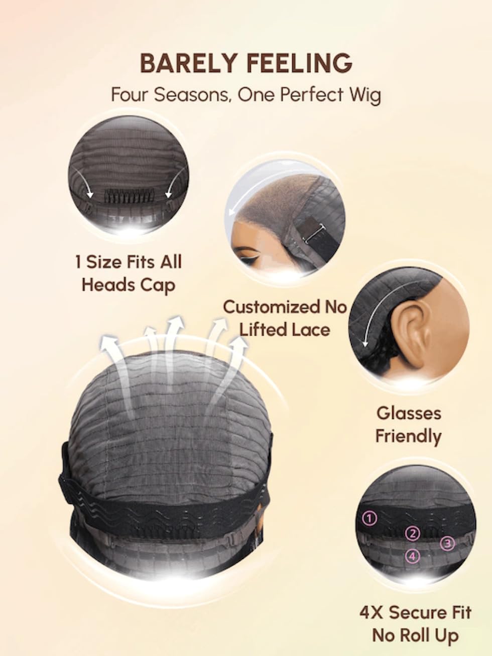 UNICE Bye Bye Knots Glueless Wig Pre Plucked Pre Cut Water Wave 7x5 Lace Front Wigs Human Hair Wet and Wavy Put on and Go Glueless Human Hair Wig 150% Density 24 inch: 24 Inch Golden Brown Highlight | 7x5 Lace Pre Plucked | Water Wave