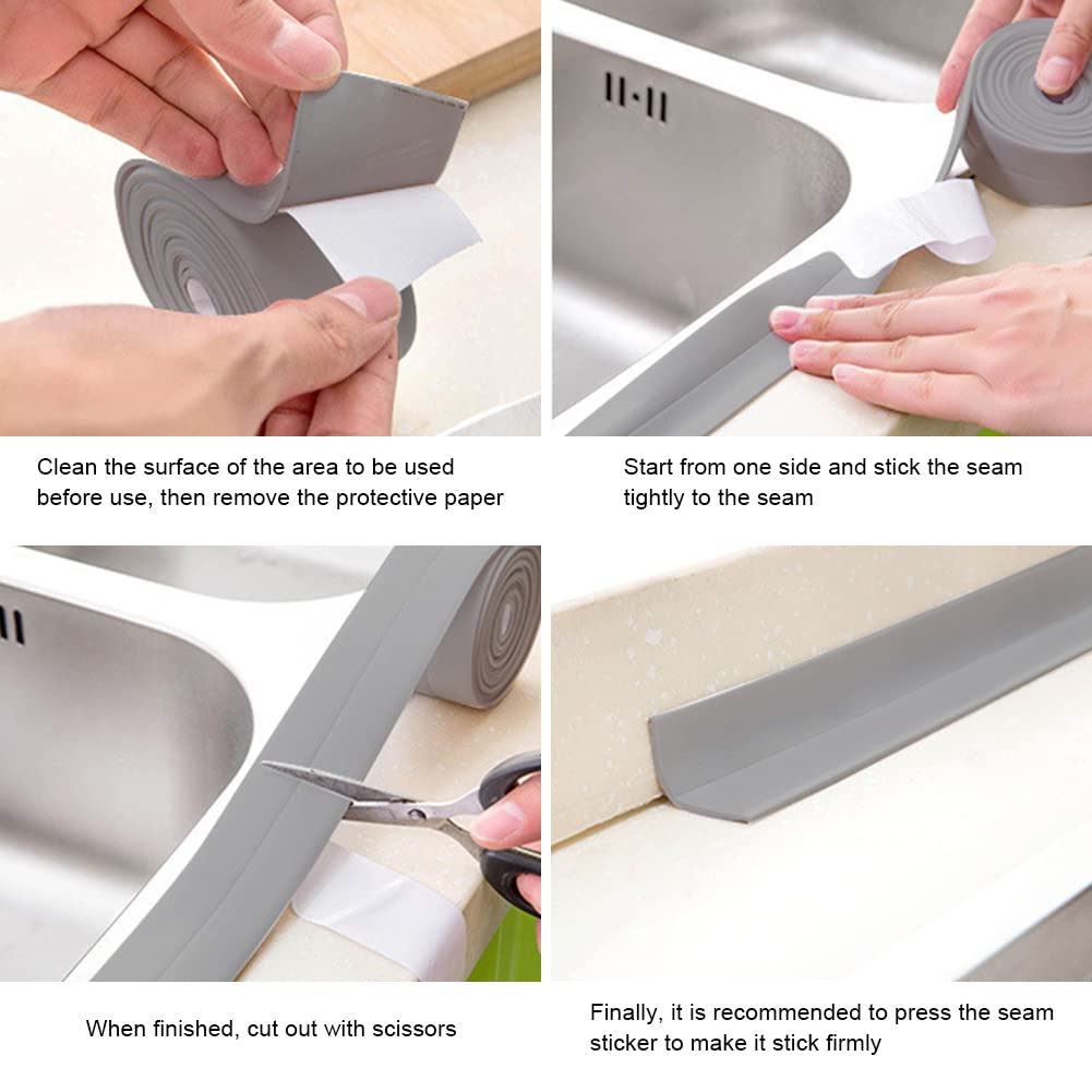 IVEOPPE Rodapiés Autoadhesivo - 20m x 32mm Rodapies de PVC Flexible, para Cocina y Baño, Blanco