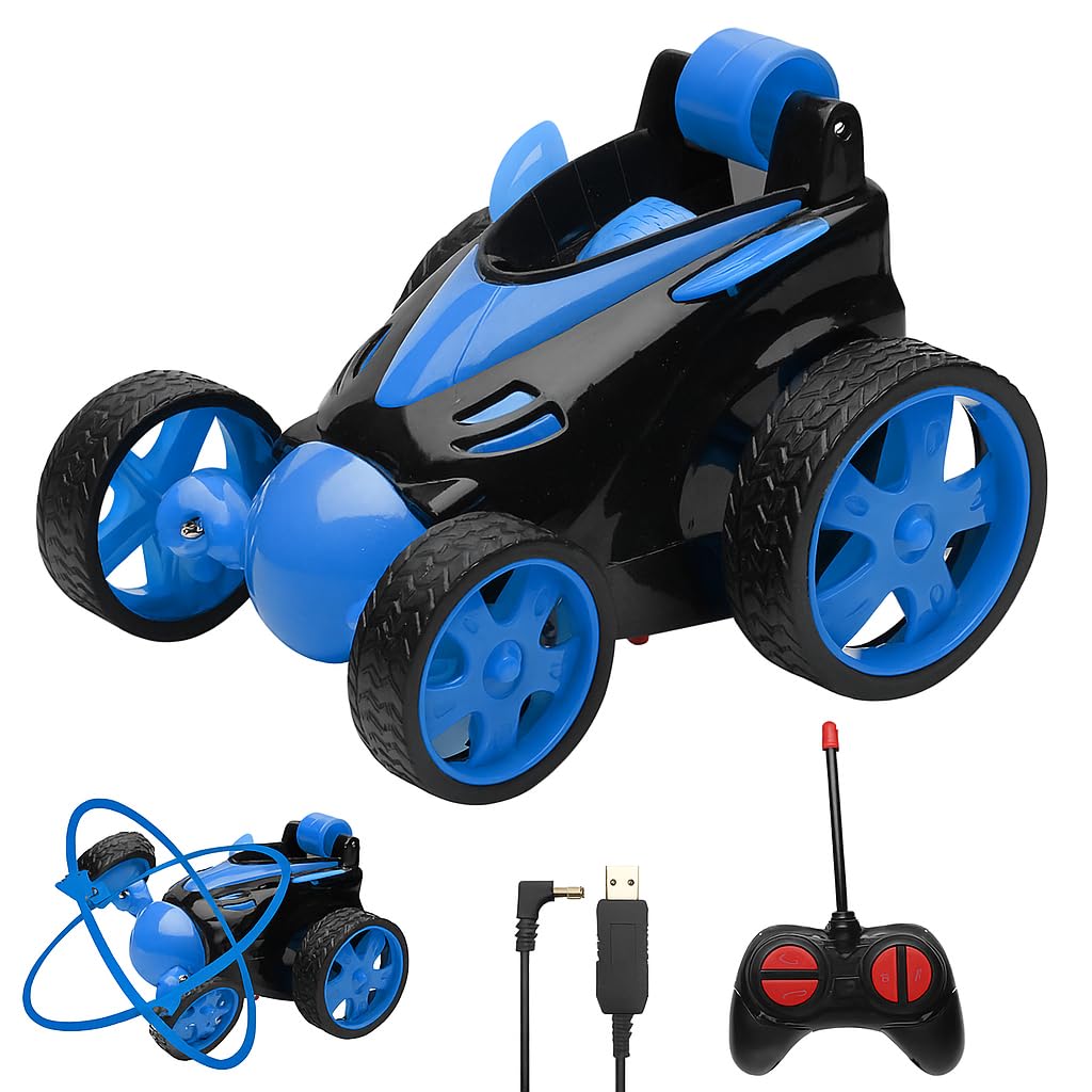 360° Rotating RC Stunt Car with LED Lights Sound 4WD Off-Road Remote Control Vehicle for Kids Adults |Double Sided Flip Drift Spin Jumps High-Speed Rechargeable Toy Car for Boys Girls Muilticolour