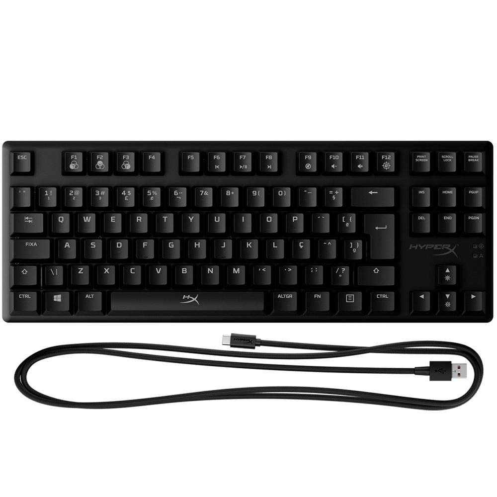 HyperX Alloy Origins Core – Tenkeyless Mechanical Gaming Keyboard, Compact, TKL, RGB LED Backlit, Red Switch (Linear), Portoghese (BR)