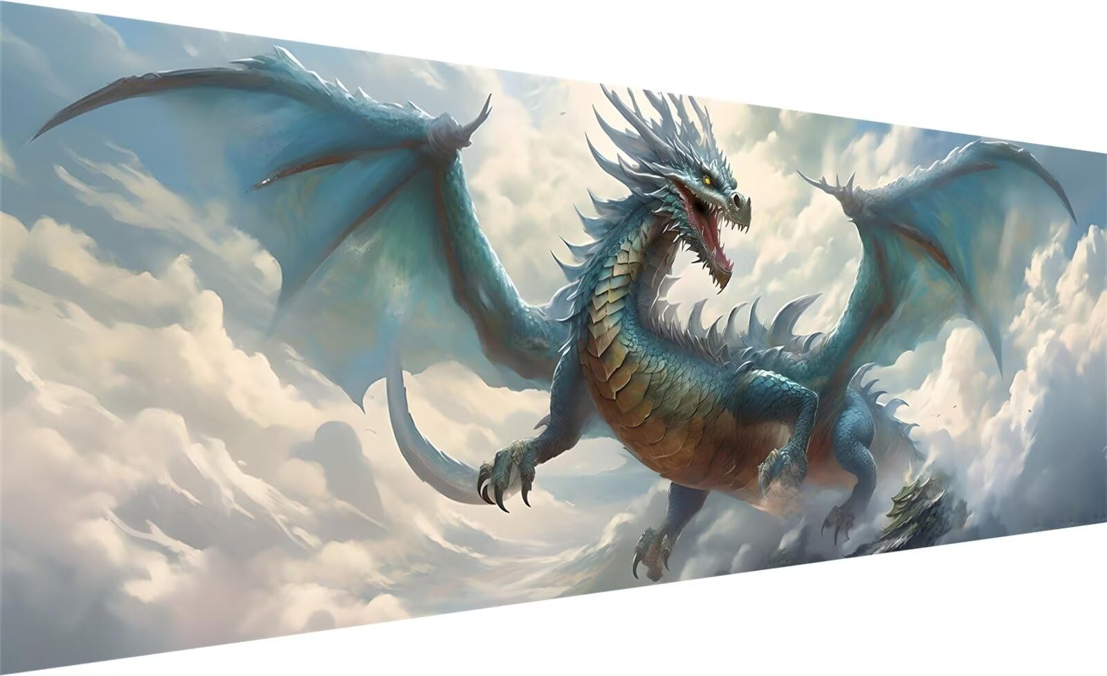 Kit Diamond Painting 5D Fai Da Te 30x40 Cm – Teschio Drago, Cristalli E Strass Per Adulti E Bambini