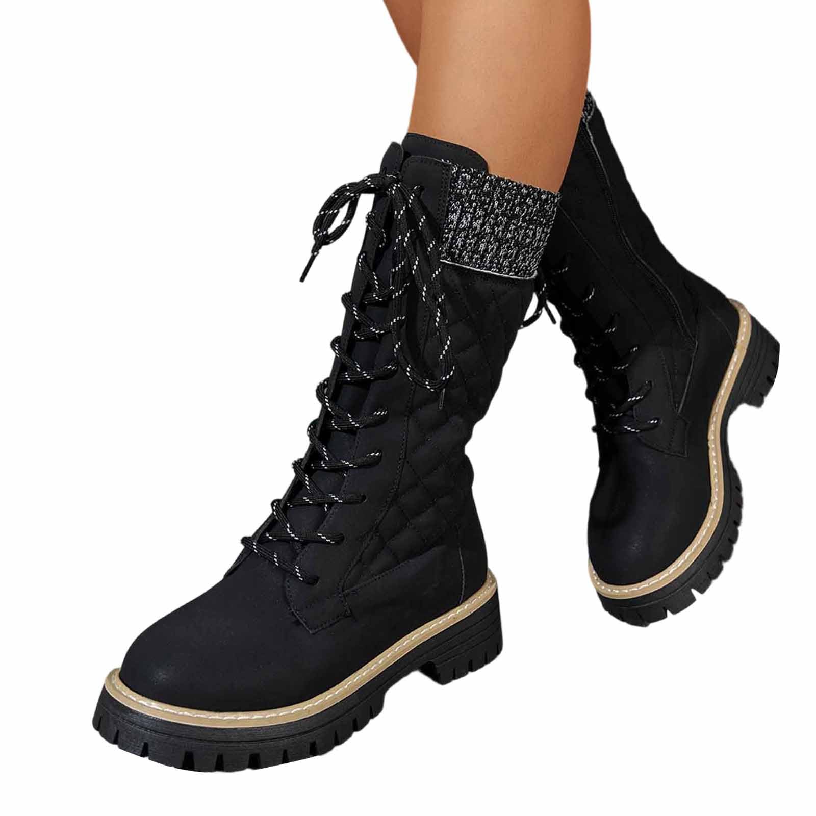Generico Scarponi Neve Donna Impermeabili Calde Antiscivolo Scarpe Da Neve Dopo Sci Con Fodera Imbottiti Stivali Scarponi Termiche Stivaletti Invernali Doposci Snow Boots Per All'acqua Trekkin