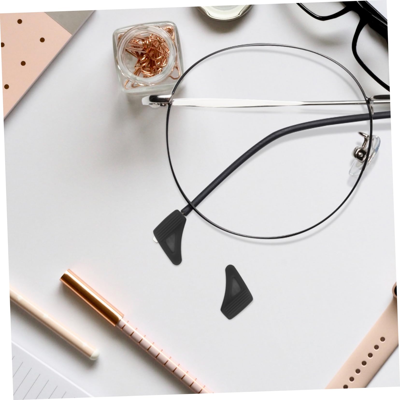 FRCOLOR Eyeglasses Sports Temple Tips Non-Slip Glasses Retainers Glasses Ear Hooks Anti-Slip Silicone Nose Grips for