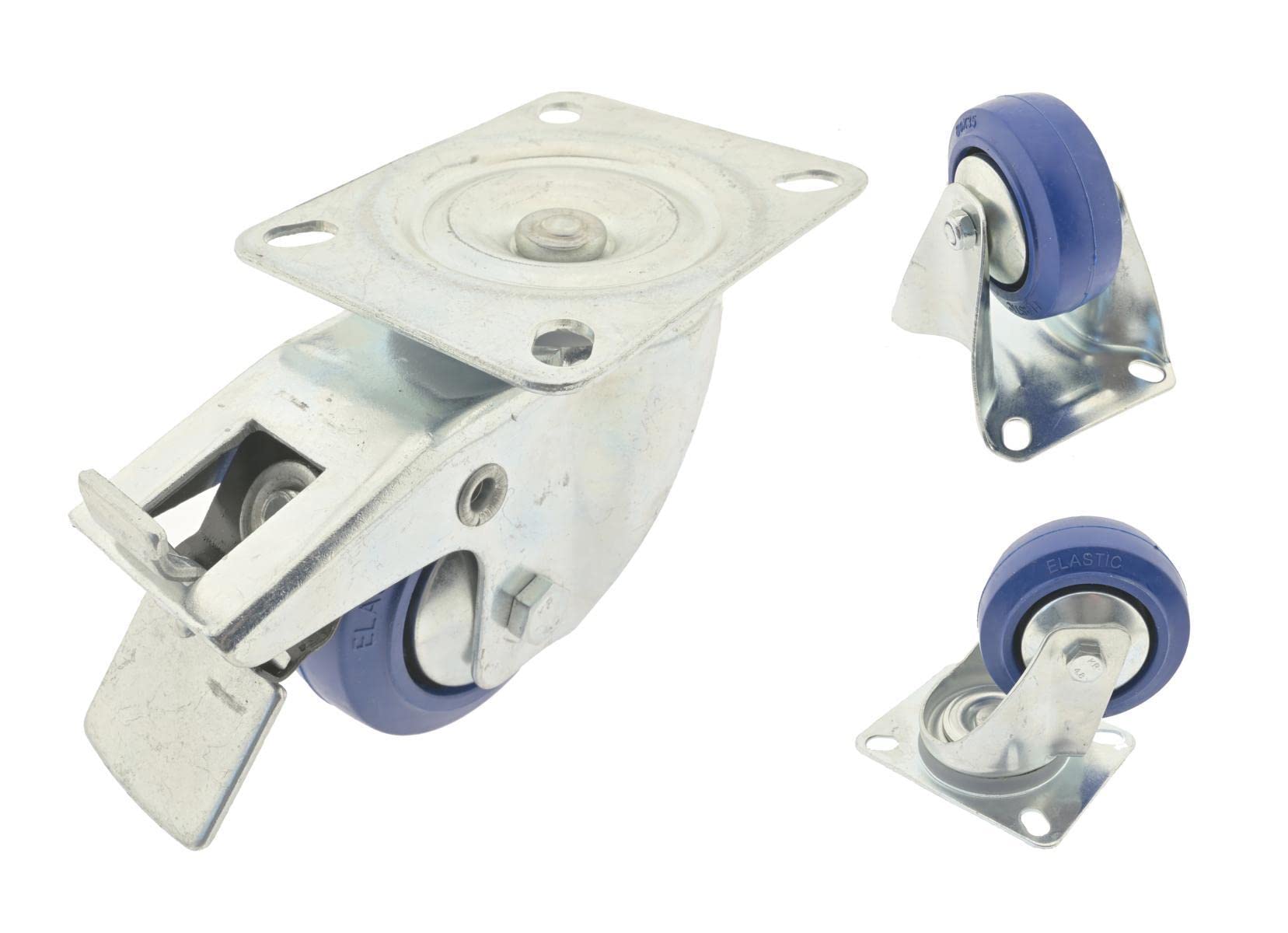 Transportrolle Elastik-Vollgummirolle, 160mm Ø,Bockrolle
