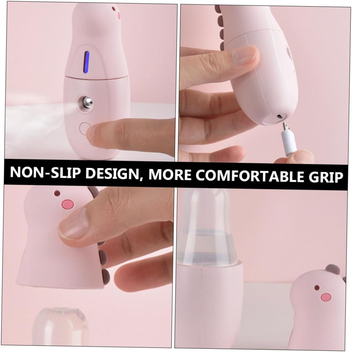 1pc Cartoon Dinosaur Facial Steamer Portable USB Rechargeable Face Sprayer for Hydration Atomizer for Skin Moisturizing Travel Friendly Design for Home Go