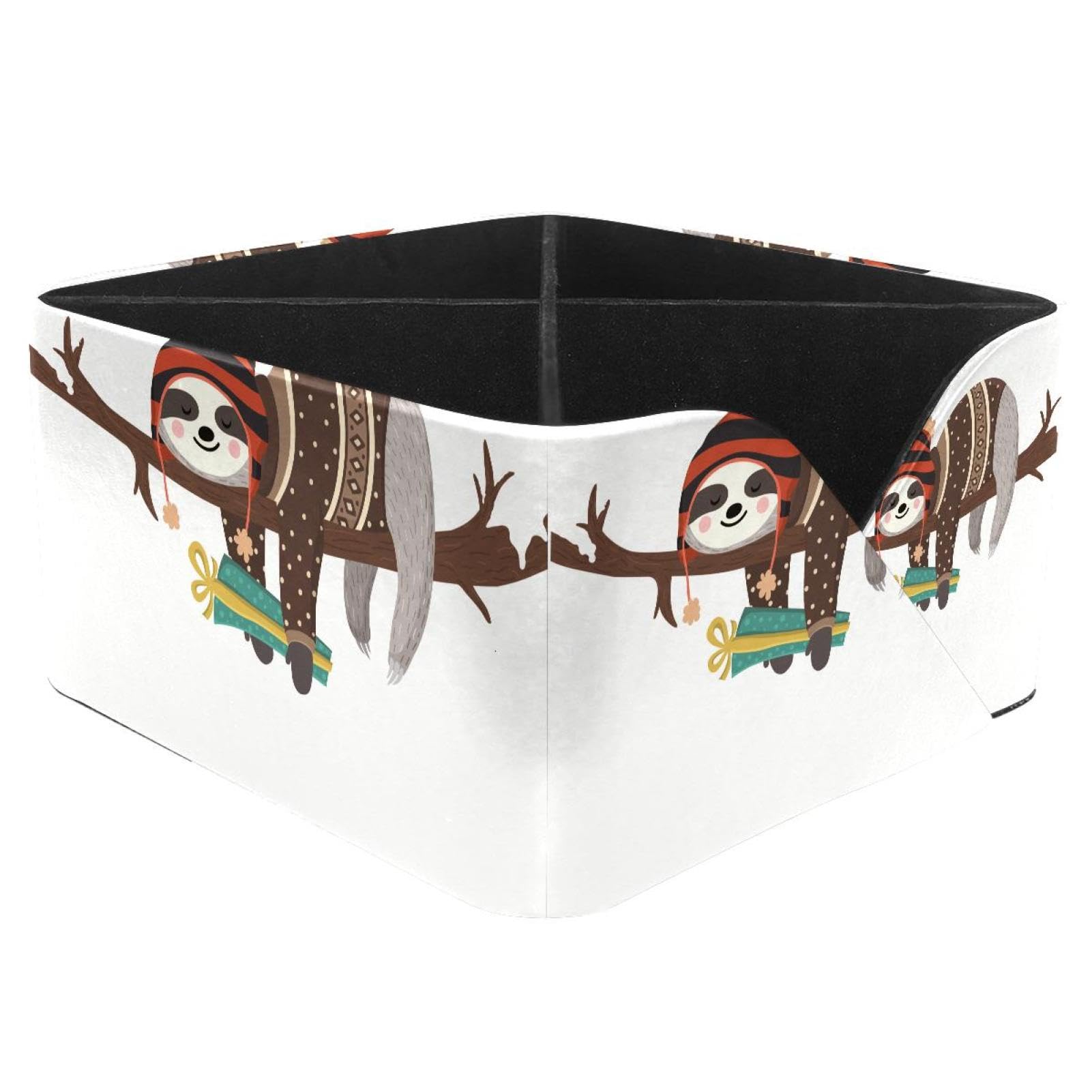 KengjuTesu Sloth Desktop Organizer Pen Holder, Rectangular Pencil Cup for Office, Study and Makeup Stations