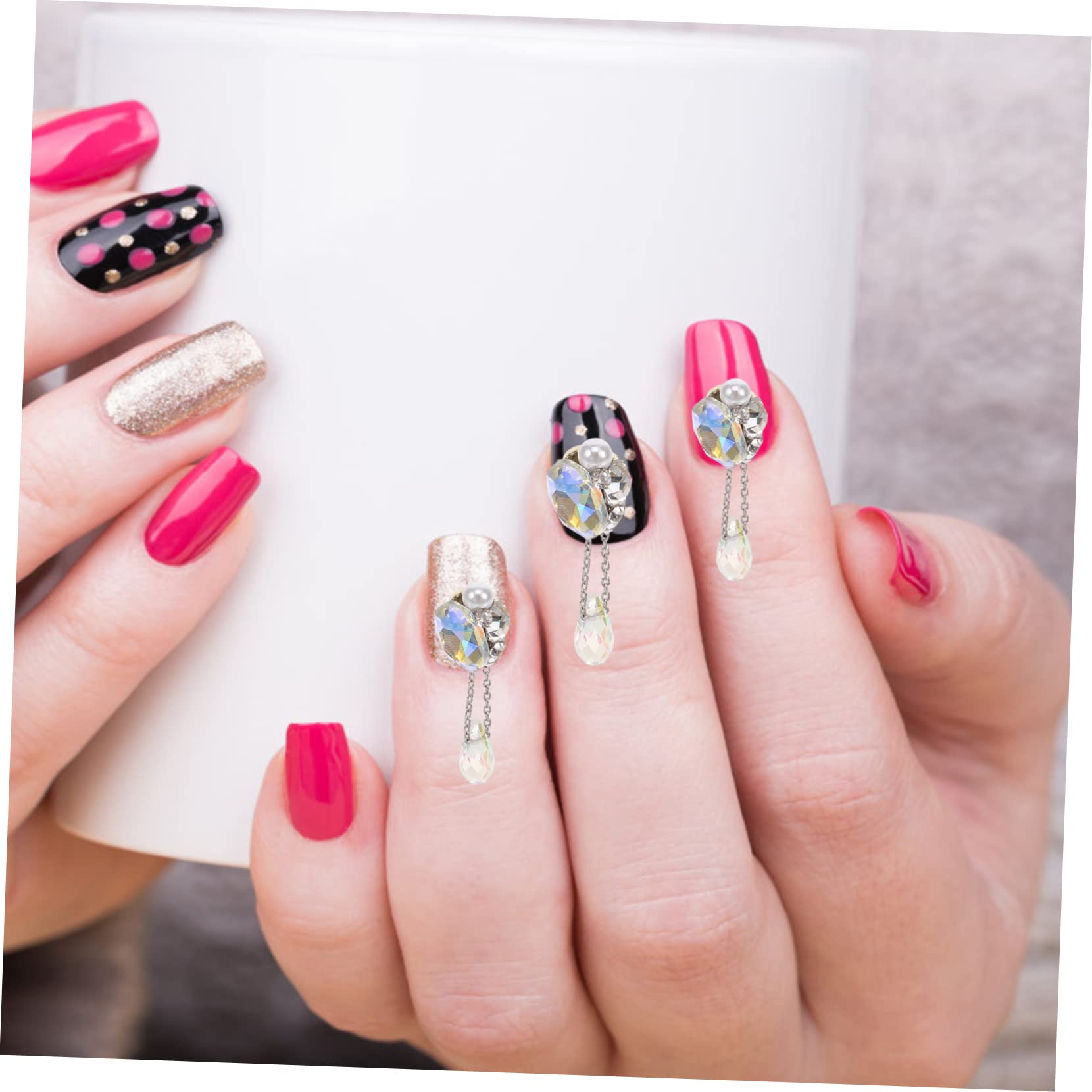 minkissy 20pezzi Ciondoli Brillantini Per Unghie Decorazioni Nail Art Accessori Per Manicure Per e Saloni Di Bellezza