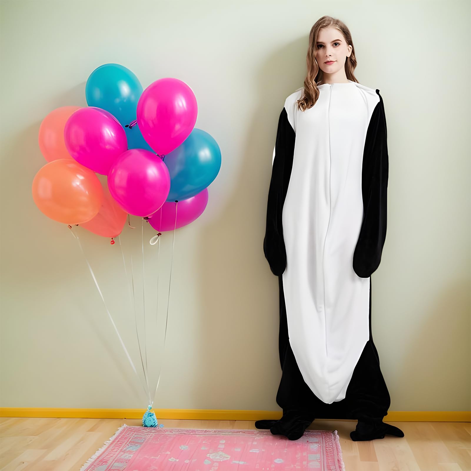 Générique Pigiama Pinguino - Tuta Un Pezzo Adorabile Costume Animale da Donna, Peluche Portatile Lunga Durata | Dormire Confortevole per Salone, Cosplay, Festa a Tema, Natale, Le