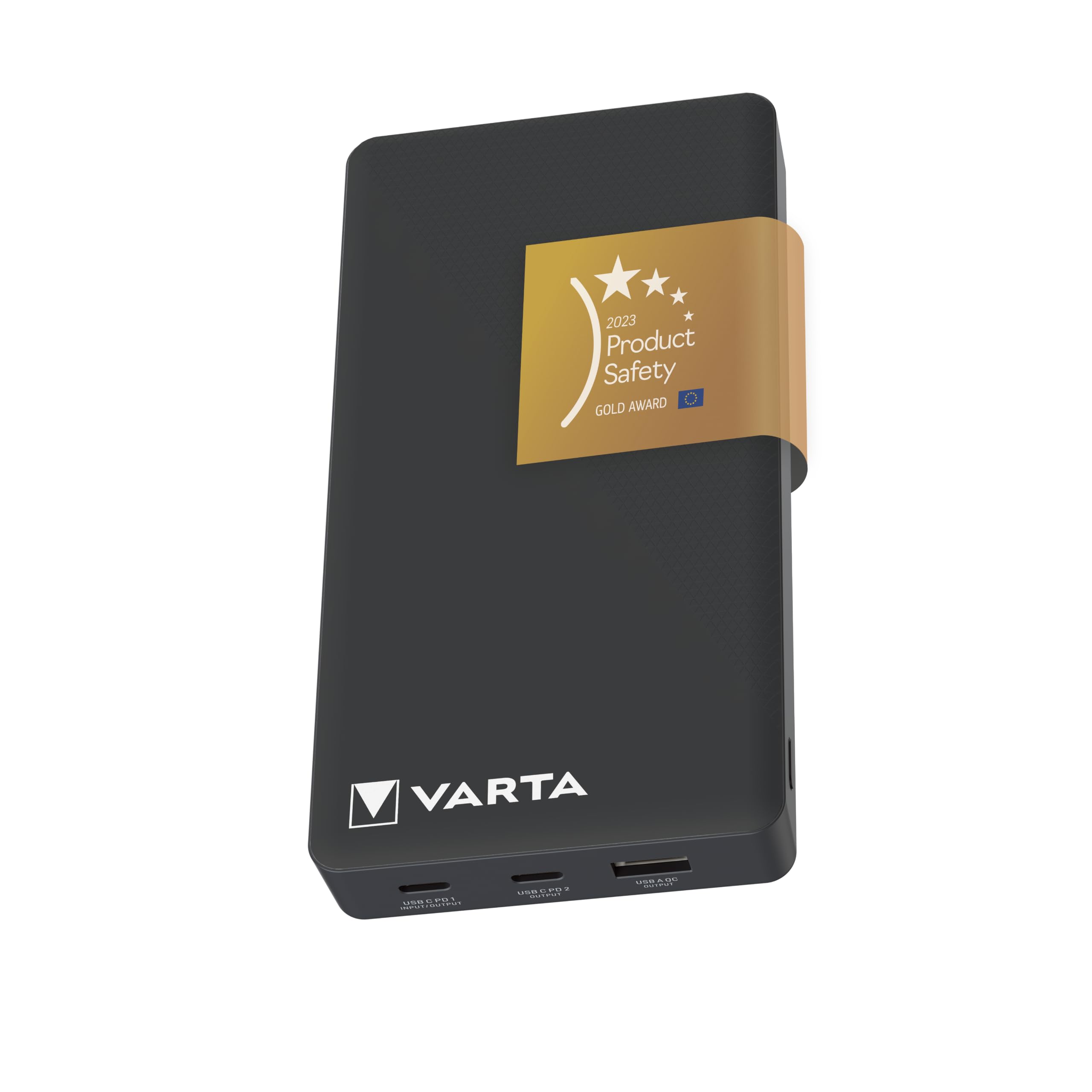 VARTA Power Bank 20000 mAh, Power on Demand, 1x USB A e 2x USB C