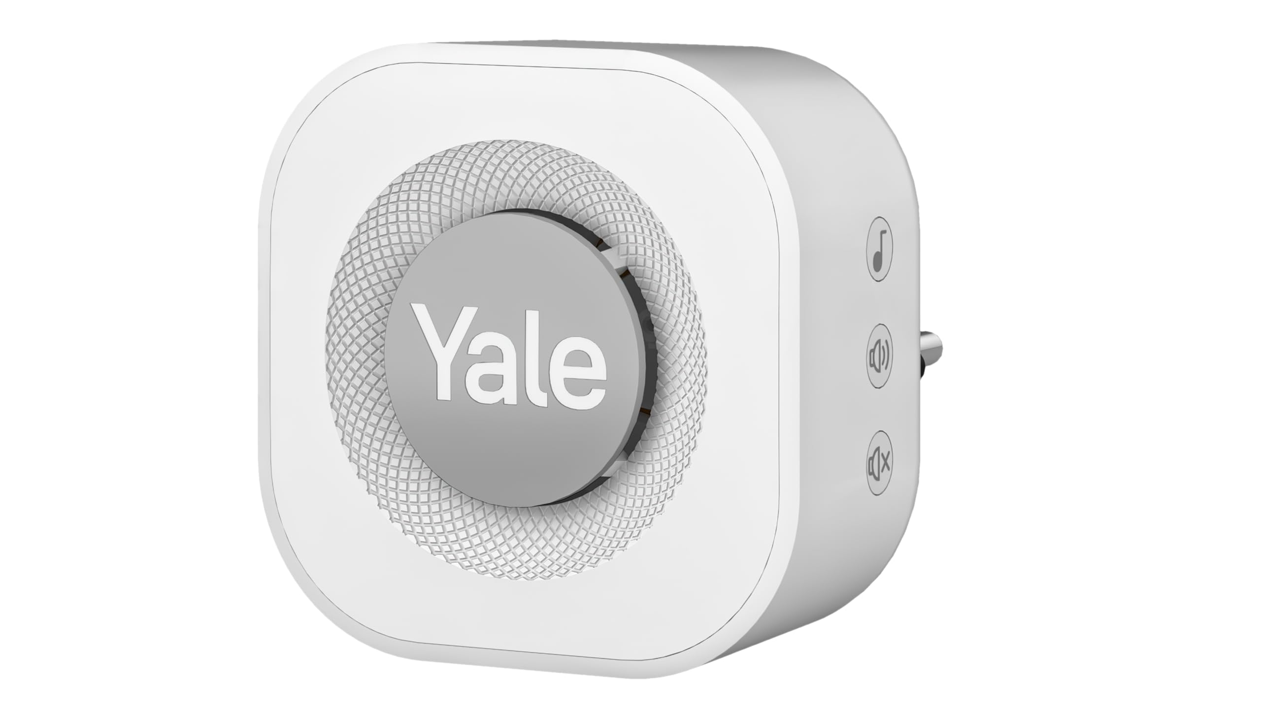 Yale Chime per campanello smart SV-VDBCH-1A-W per interni, Suonerie selezionabili, Installazione plug-in, Presa alimentazione UE e Regno Unito, Accessorio compatibile con Campanello Smart di Yale