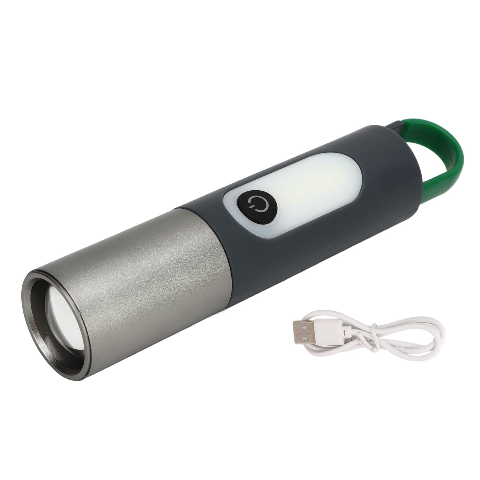 Zoom Outdoor Flashlight Rechargeable, High Lumens Super Bright LED Tactical Flashlight with Hook, Waterproof Handheld Flash Light for Camping Hiking Home Emergency