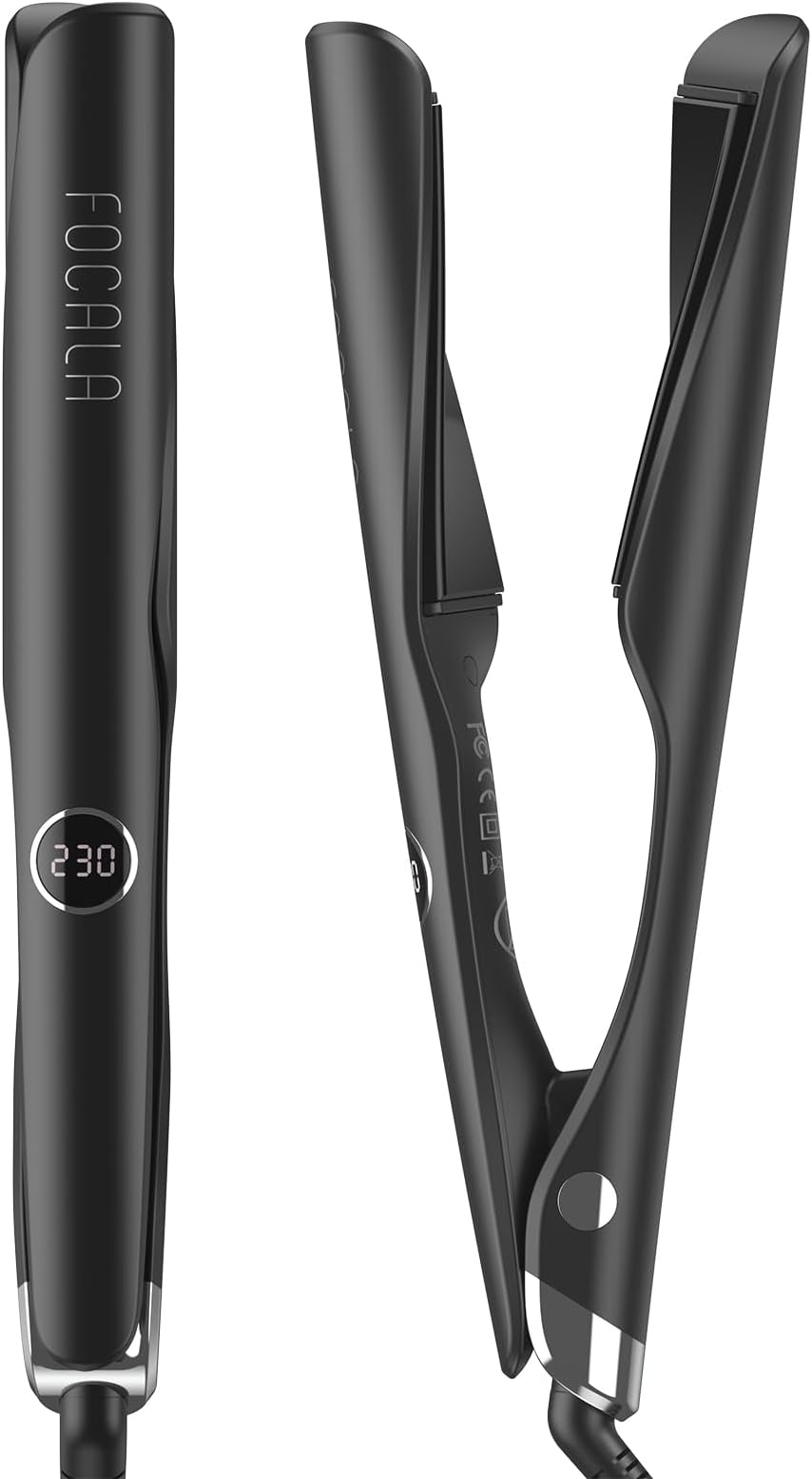 Hair Straightener and Curler 2 in 1 - Twist Curling Iron Straighteners for Straighten Curl - Multi Styler for Sleek, Smooth & Soft Styles with Enhanced Shine - 120-230C Fit All Hair Types