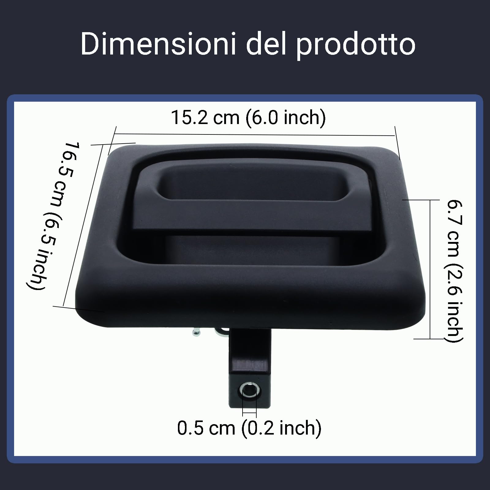 Maniglia per Porta Scorrevole Esterna Compatibile con Citroën Jumper, Fiat Ducato e Peugeot Boxer (244) 2001-2006, OEM 735307399 9101T4 9101.T4