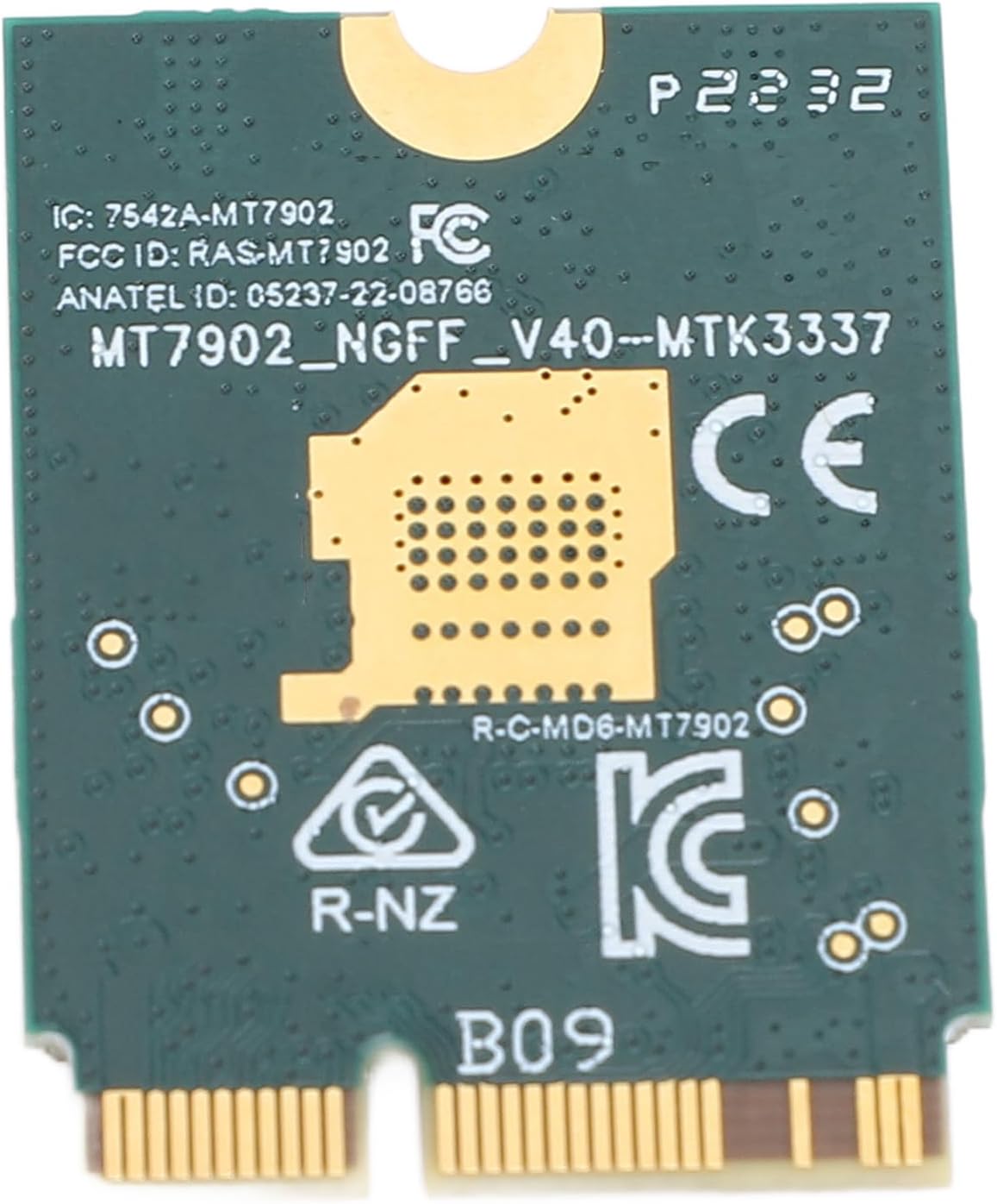 MT7902 Network Card,400Mbps 2.4GHz 5GHz 6GHz Tri Band 5.2 M.2 Network Adapter for Laptop PC Computer