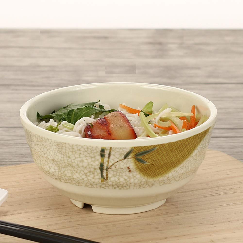 Générique Bol à Ramen en mélamine de Style Chinois, saladier en Plastique, Grand Bol de Service, Bol à Soupe léger et Durable, Plats de Service, Bols à Nouilles et céréales