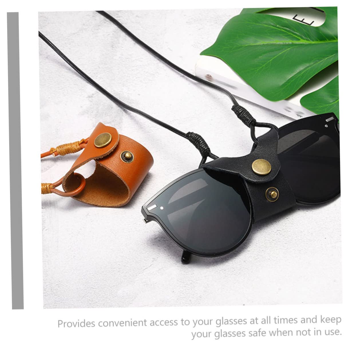 DOITOOL 5pièces Lanière Cuir Pour De Soleil Vue Unisexe Avec Attache Confortable Pour Facile Cou