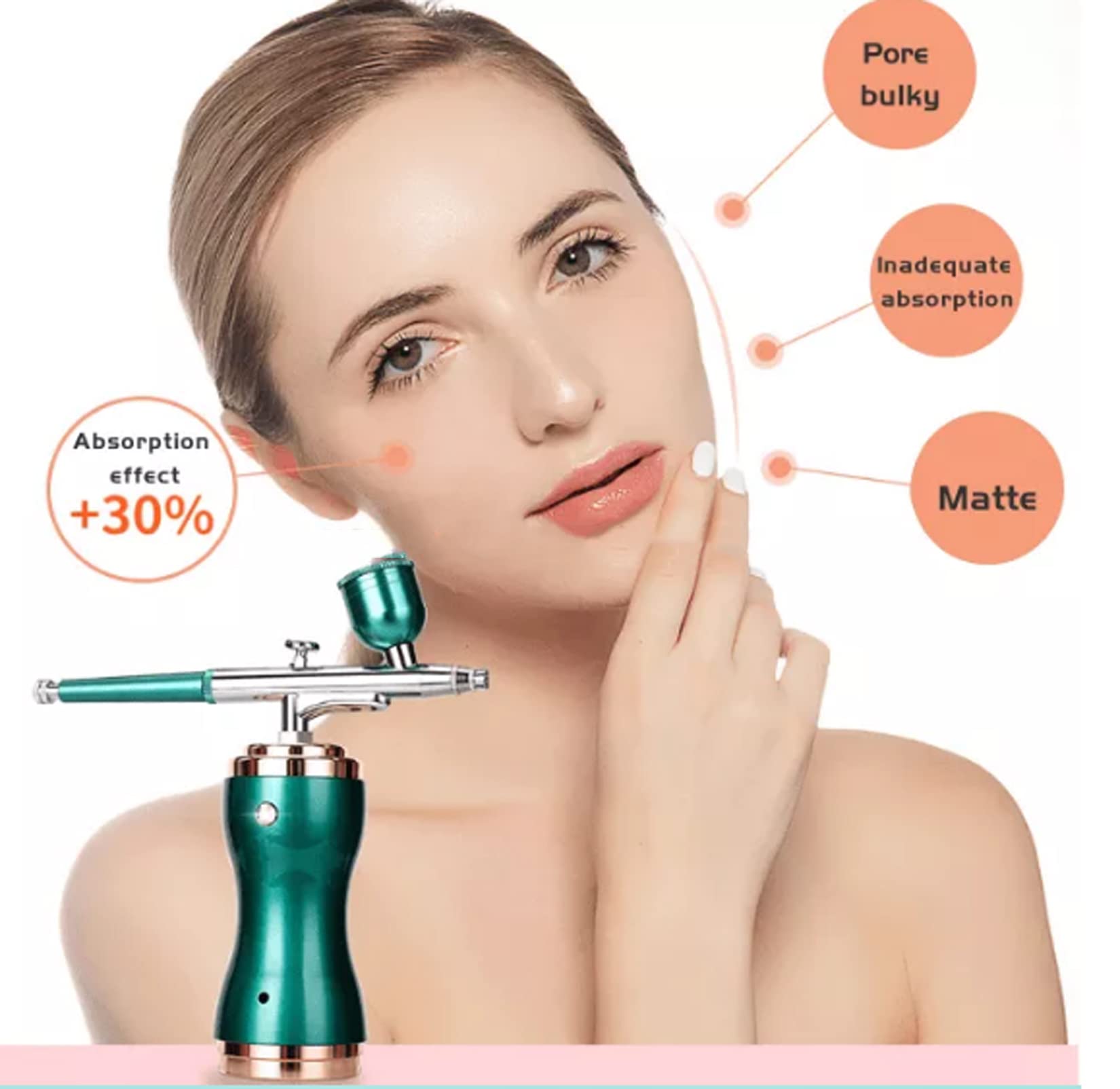 Nano Strumento di Bellezza per Ossigeno, ossigenoterapia Macchina per Il Viso con Ossigeno Strumento per la Bellezza della casa per Il Viso Portatile Introduttore idratante, Blu