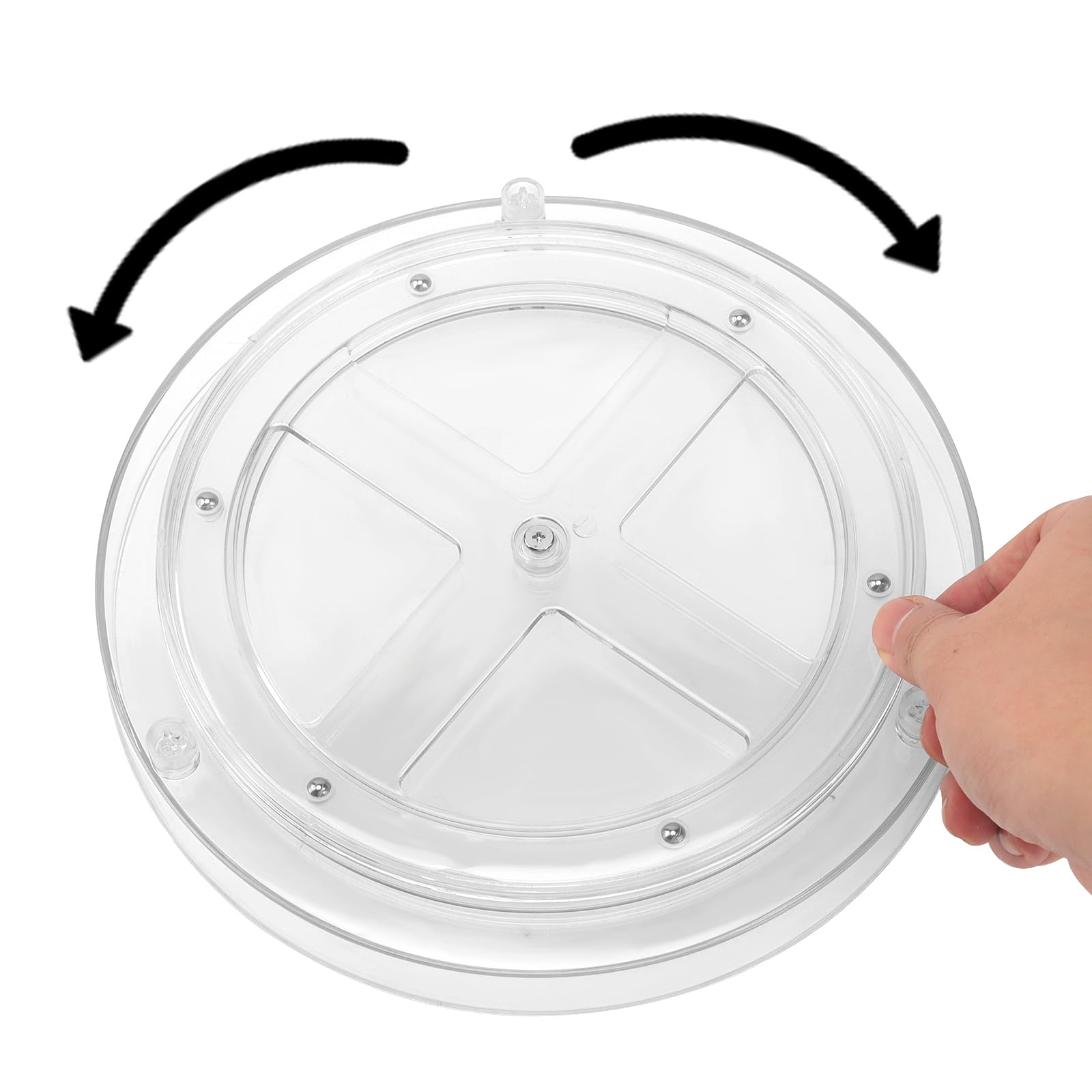 3 Stück 23cm Lazy Susan Drehteller Organizer, Kühlschrank Drehteller Organizer, Transparent Küche Drehtablett Drehbares Gewürzregal rund Gewürzhalter Organizer für Öl Soßen Gewürzflaschen