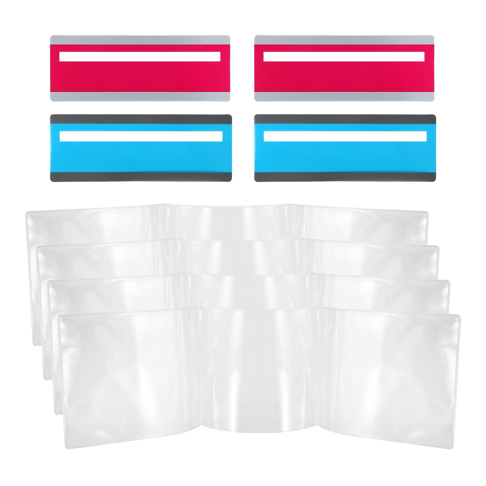 Lyreh 4pcs Mahjong Card Line Finders, Premium Bright Color Card Line Guides with 4 Rule Protective Cases Practical Mahjong Accessories for Players