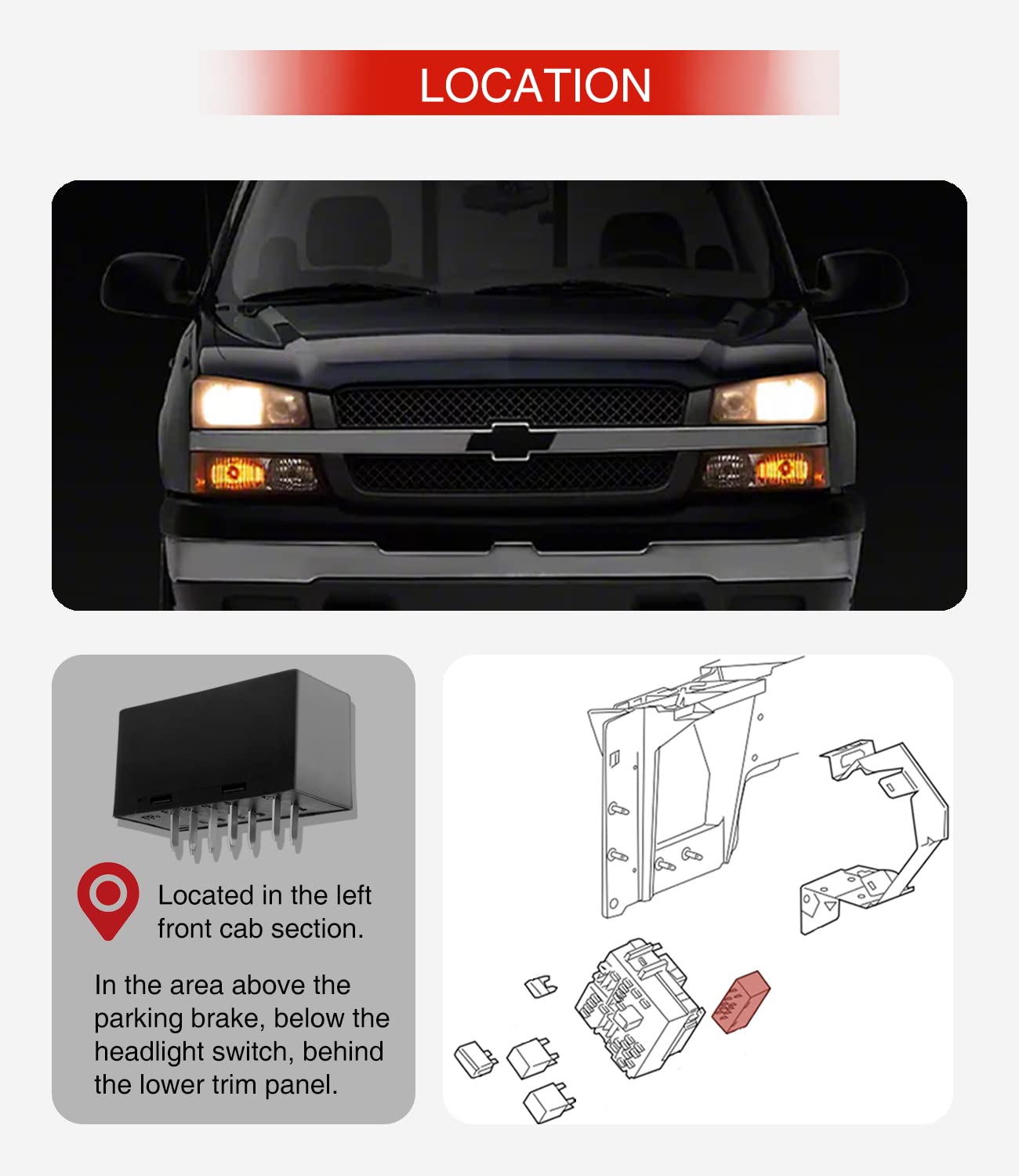 LED Flasher Relay For Chevy Silverado & GMC Sierra 2003-2007 - Fix Hyper Flash Issue