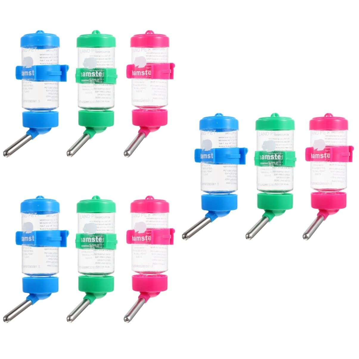 FRCOLOR 9stücke Teiliges Für Kleintiere Automatische Wasserflasche Für Hamster Meerschweinchen Und Andere Kleine Haustiere Auslaufsicher Einfach Zu Bedienen Mit Kapazität