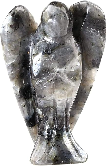 Gemstone Beautiful Carved Crystal Angel Stone Statue Figurines Reiki Healing 1.6
