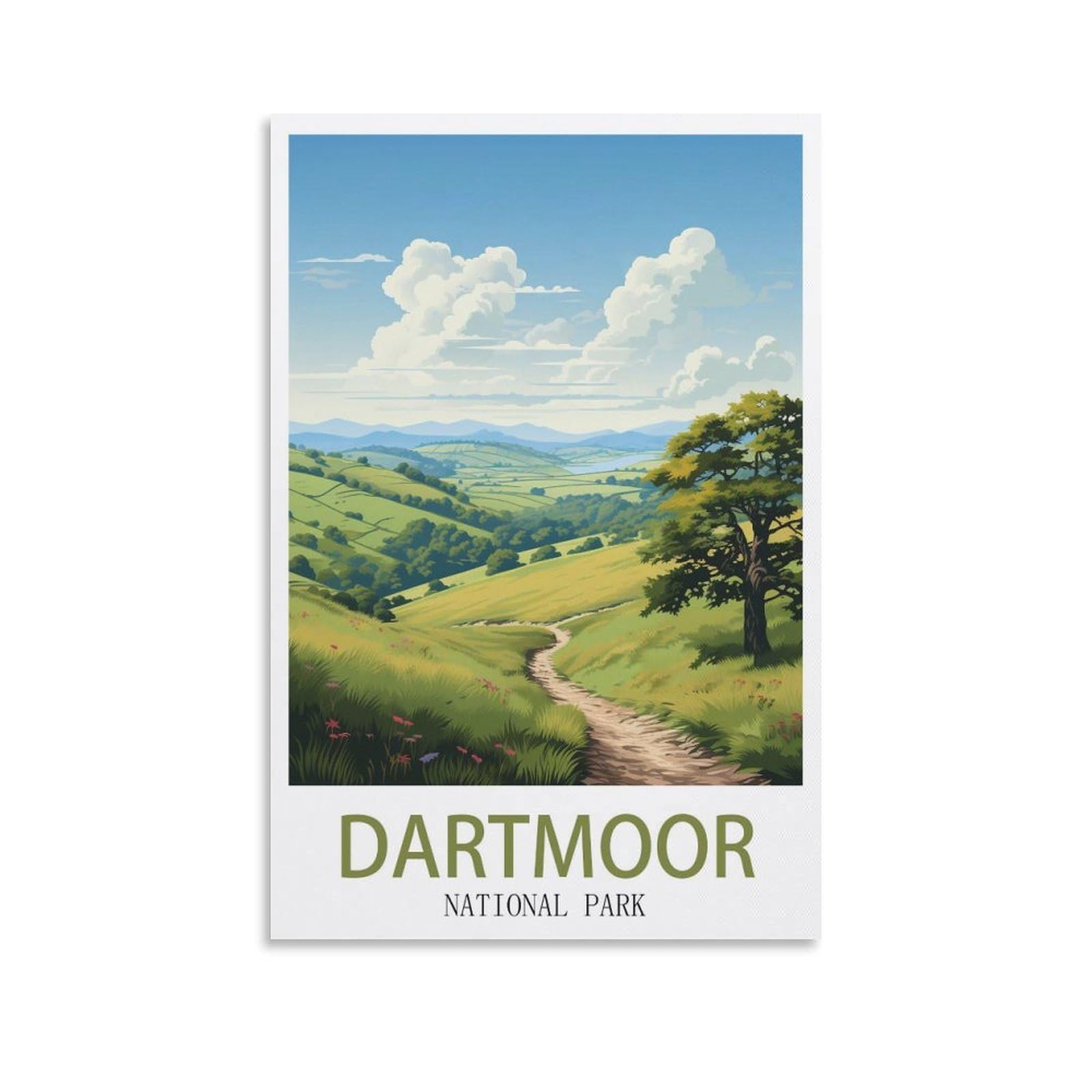 Ezmlfa S369 Diamond Painting Kits For Adults,Dartmoor National Park 5D Diamond Painting Kit For Adults Beginners, Diy Full Round Drill Gem Art Kits For Home 40X40cm