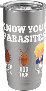Know Your Parasites Anti-Trump Funny TICK Resist Stainless Steel Insulated Tumbler