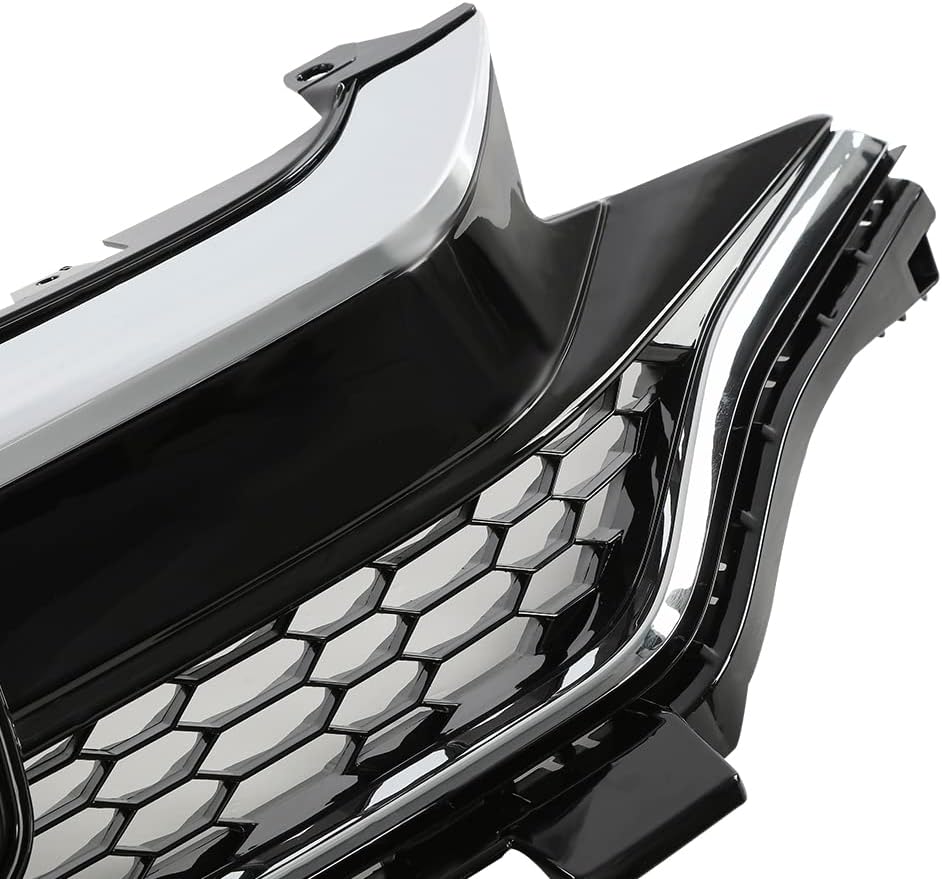 PIT66 Front Upper Bumper Grille Compatible with Honda Fit 2018 2019 2020 71121-T5R-A50 71122-T5R-A50 71123-T5R-A50 Bumper Grill Parrilla