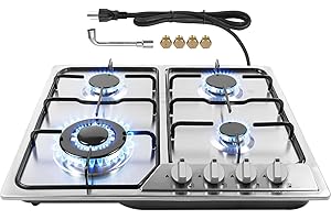 24in Premium 4 Burner Gas Stove Top: Cook with Precision and Style