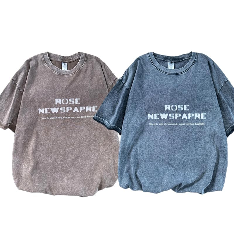 Mens Washed T Shirt Distressed Graphic Tees Oversized Short Sleeve Tops Shirts4