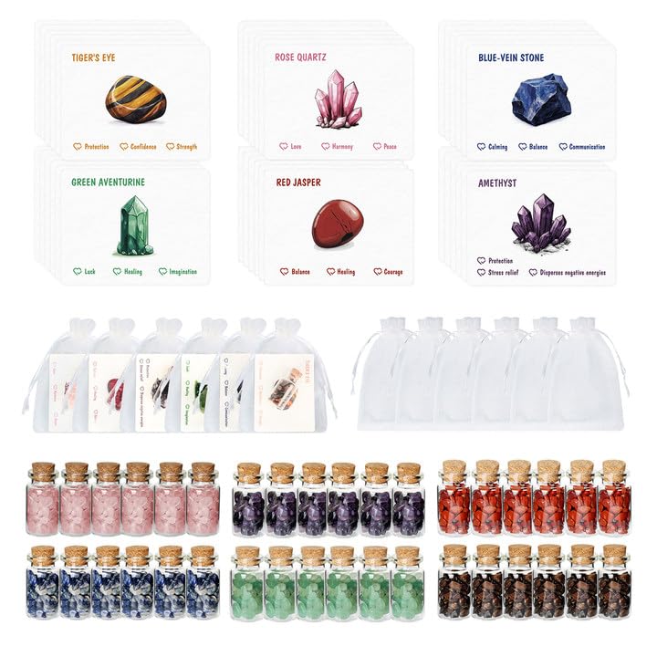 26% Off MACEVIA 36-Piece Mini Healing Crystal Jars Set